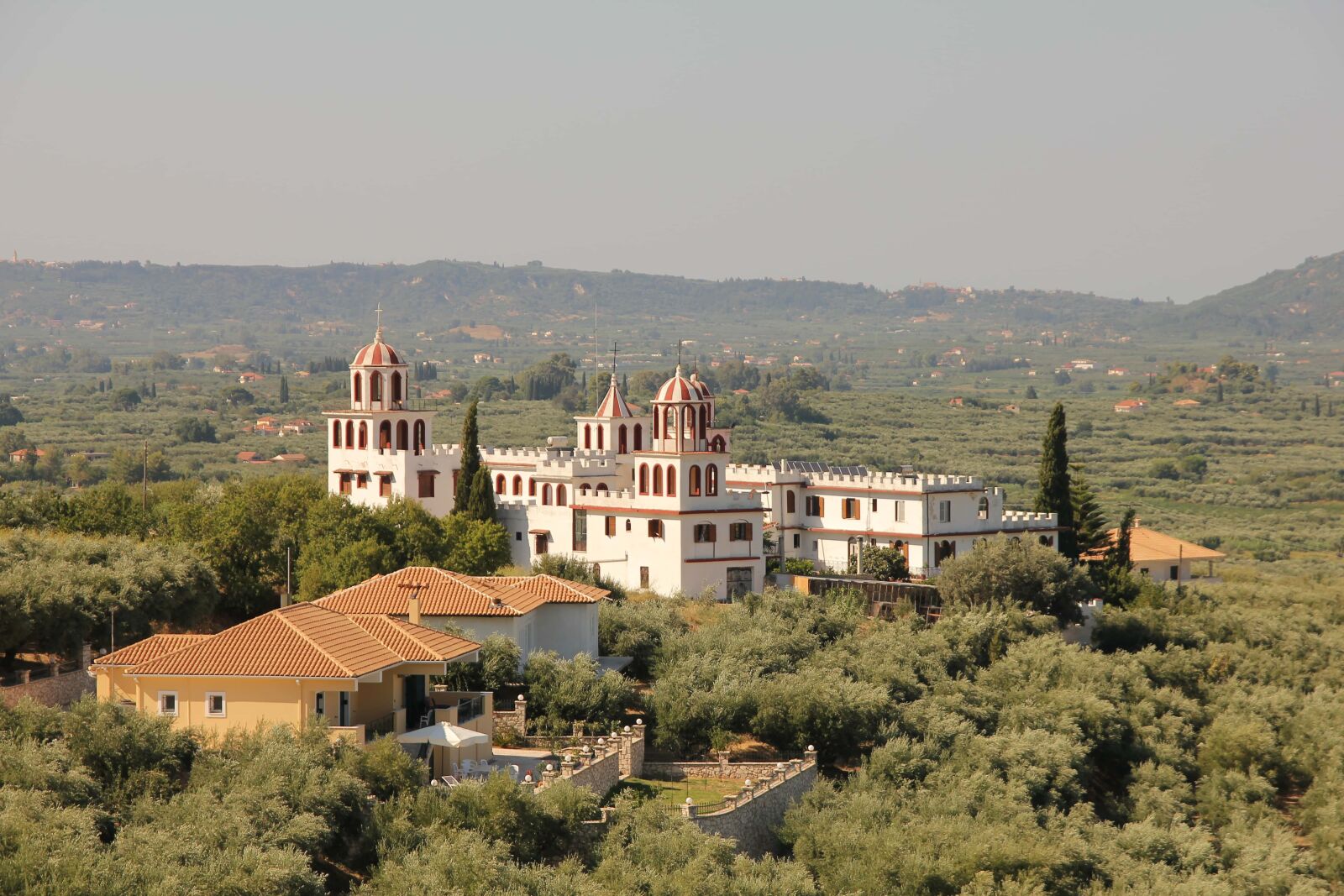 Sigma 17-70mm F2.8-4 DC Macro OS HSM sample photo. Greece, monastery, church tower photography