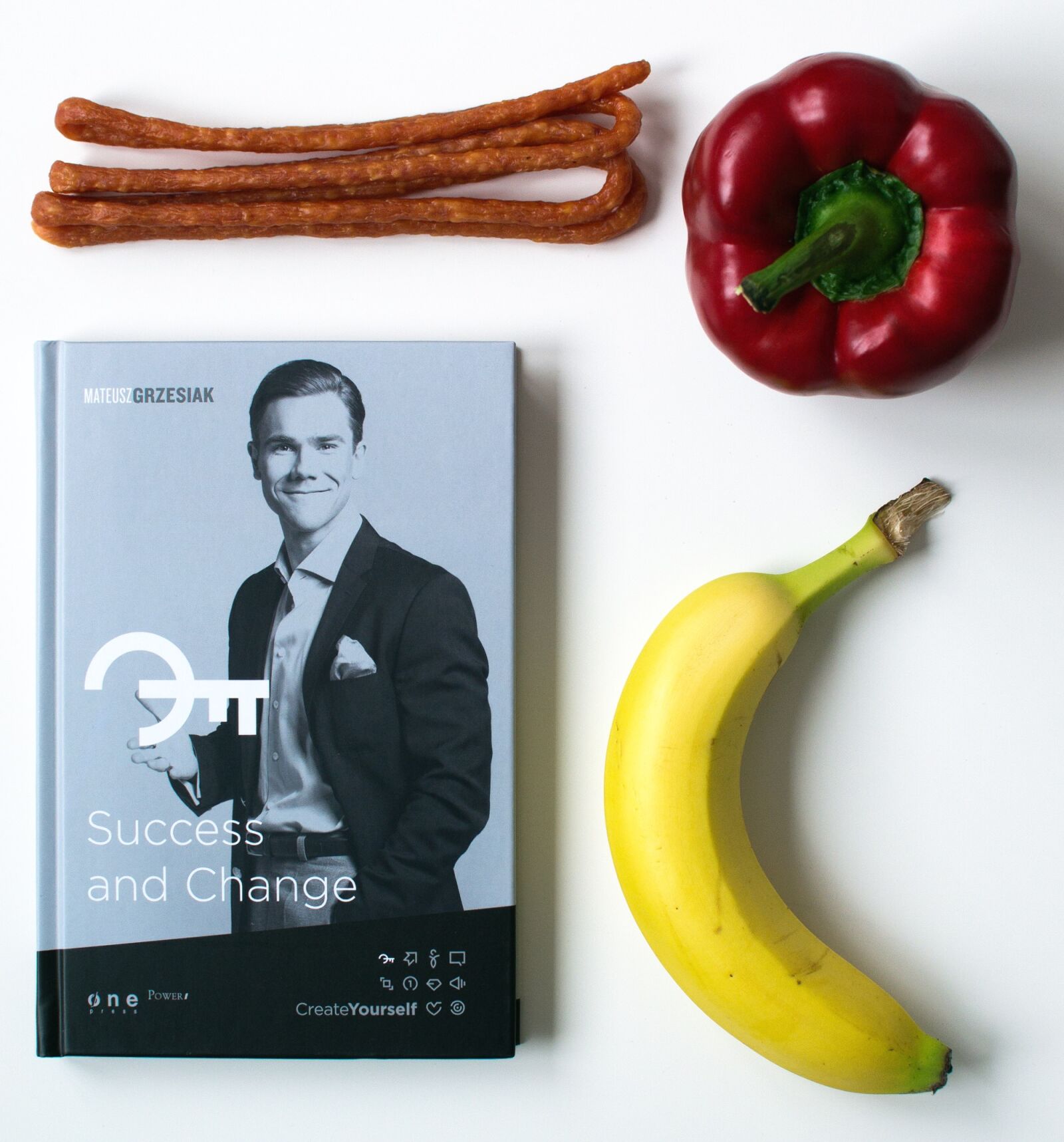 Nikon D3100 + Nikon AF-S DX Nikkor 35mm F1.8G sample photo. Banana, book, ingredients, vegetables photography