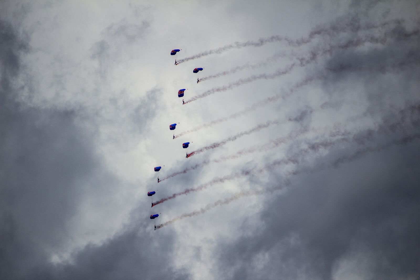 Canon EF-S 55-250mm F4-5.6 IS II sample photo. Parachuting, parachute, skydiving photography