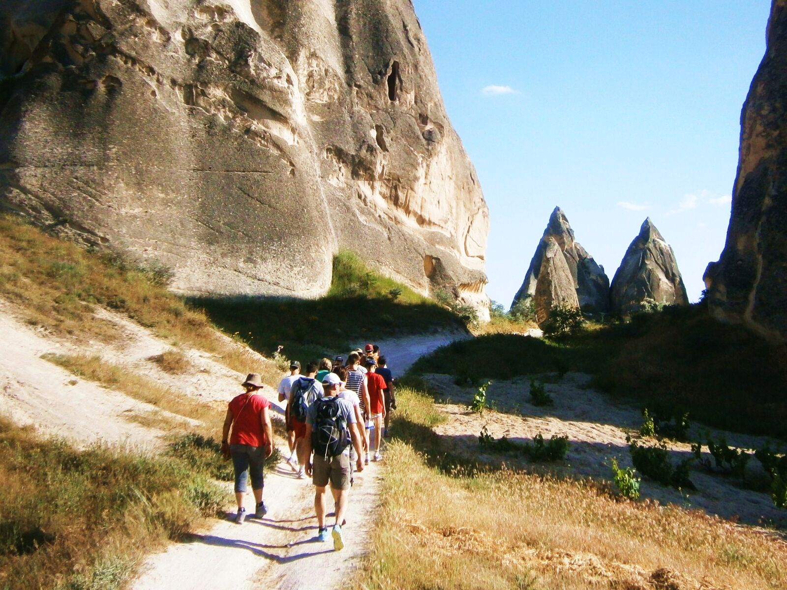 Olympus VG130,D710 sample photo. Cappadocia, tuff rock, hiking photography