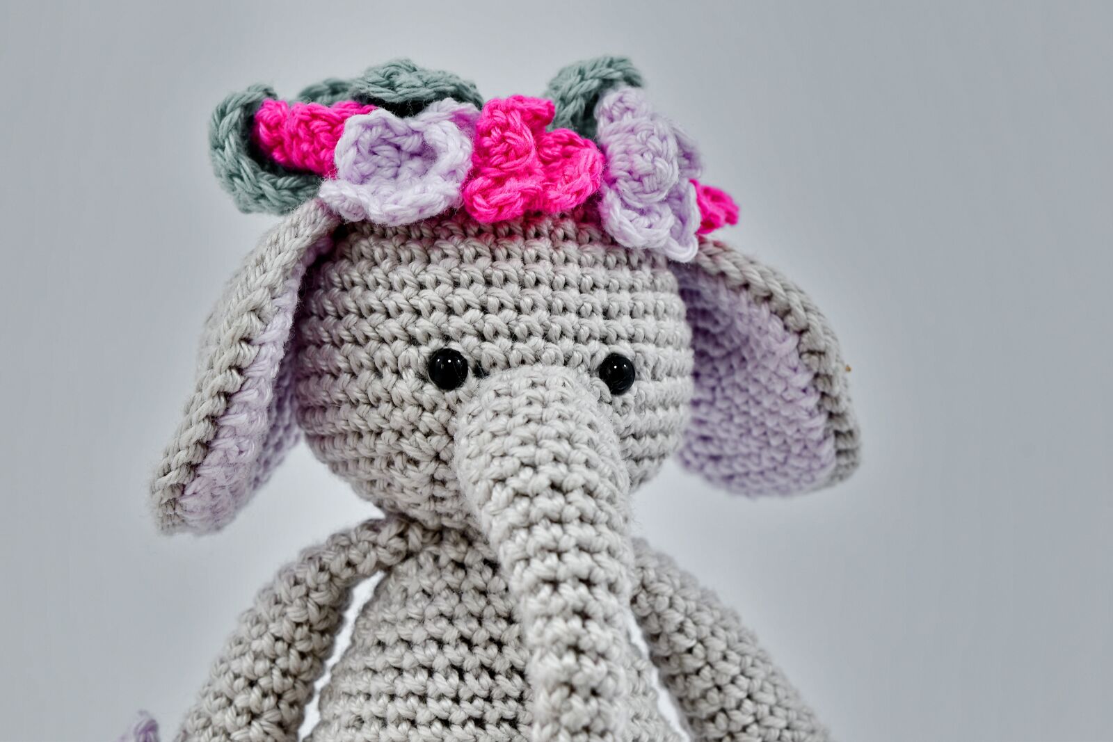 Nikon D5500 sample photo. Elephant, handmade, knitting, miniature photography