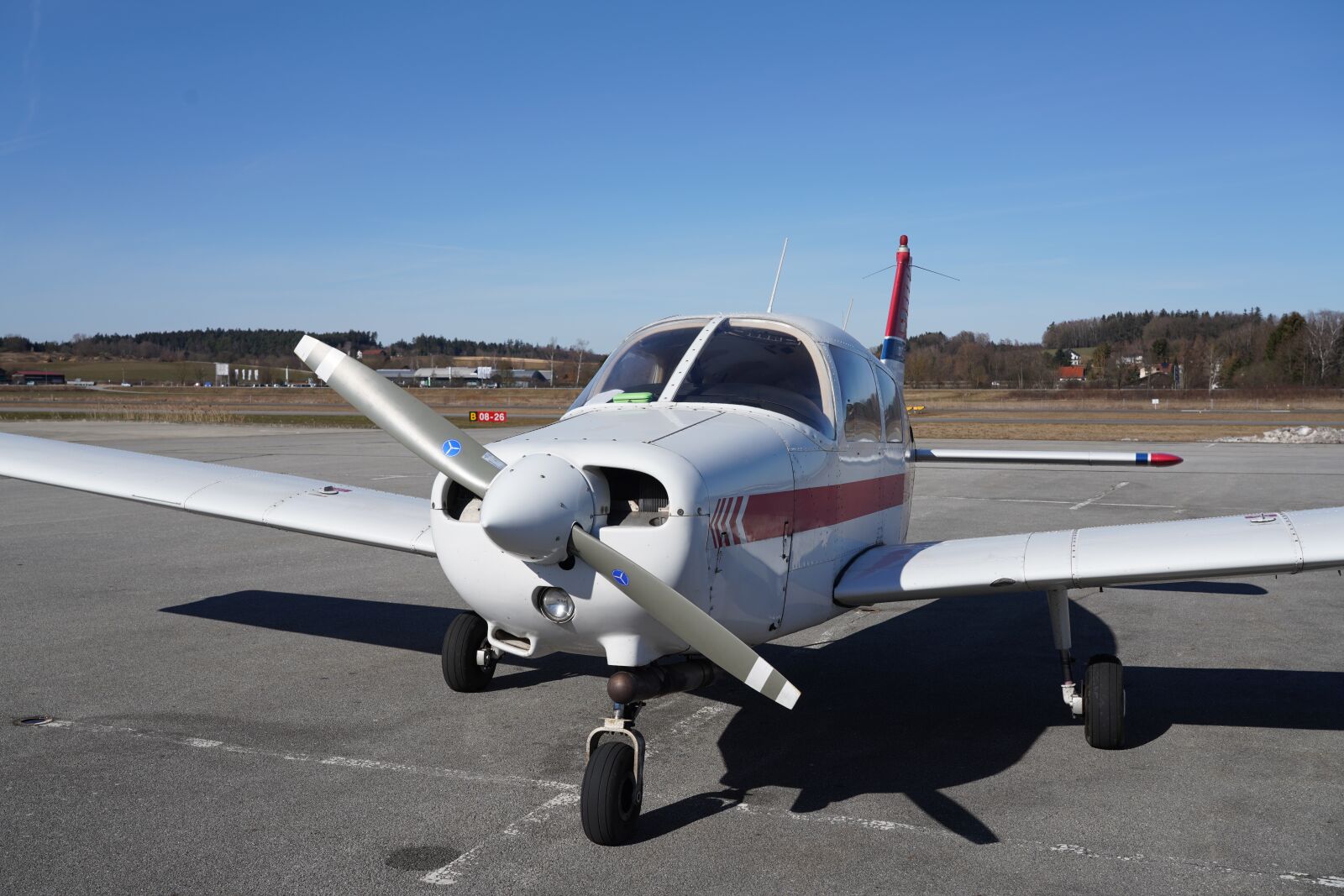 Sony a7R III sample photo. Shadow, airplane, blue sky photography