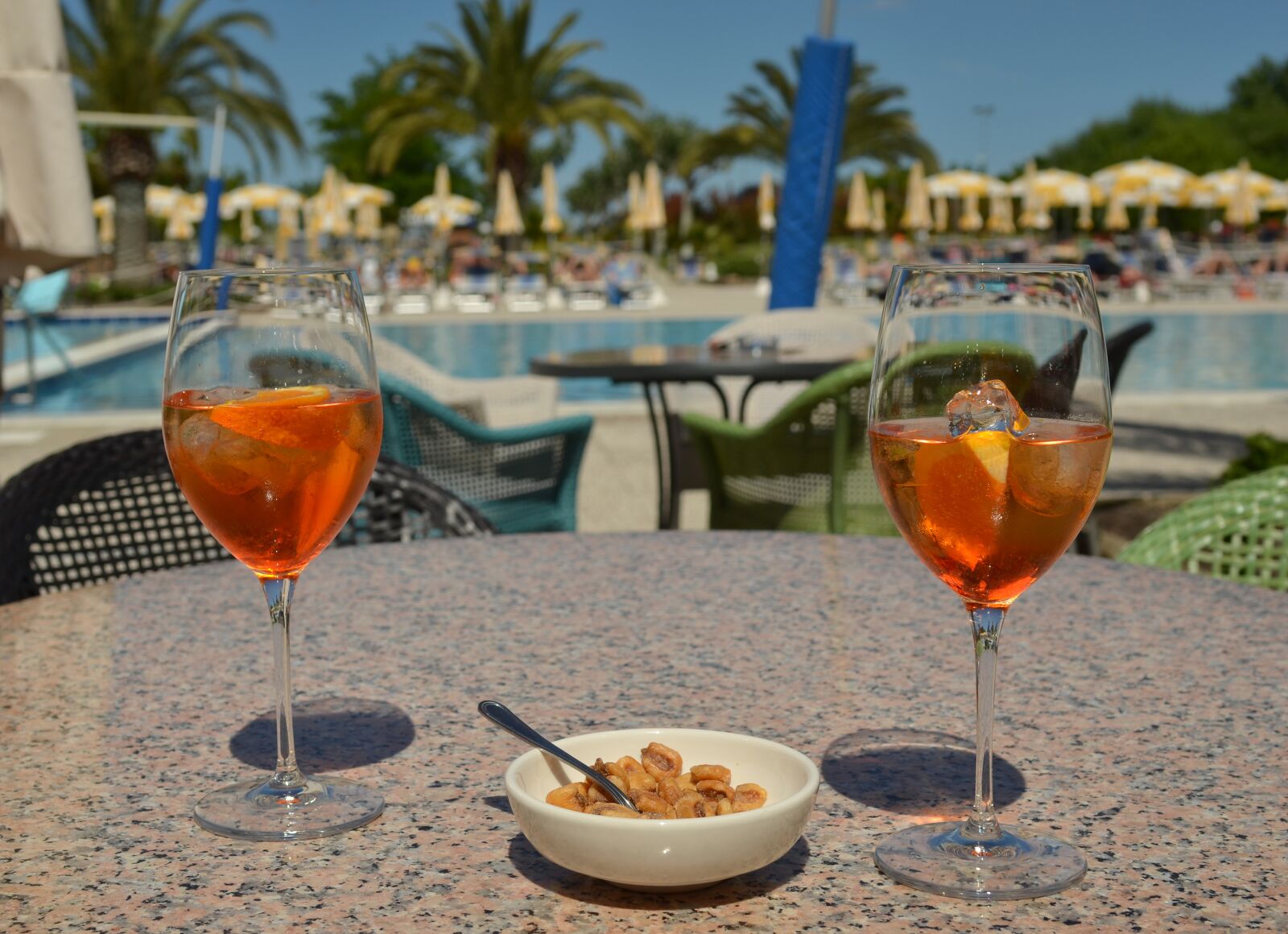 Nikon D7000 sample photo. Aperol, pool, spritz photography