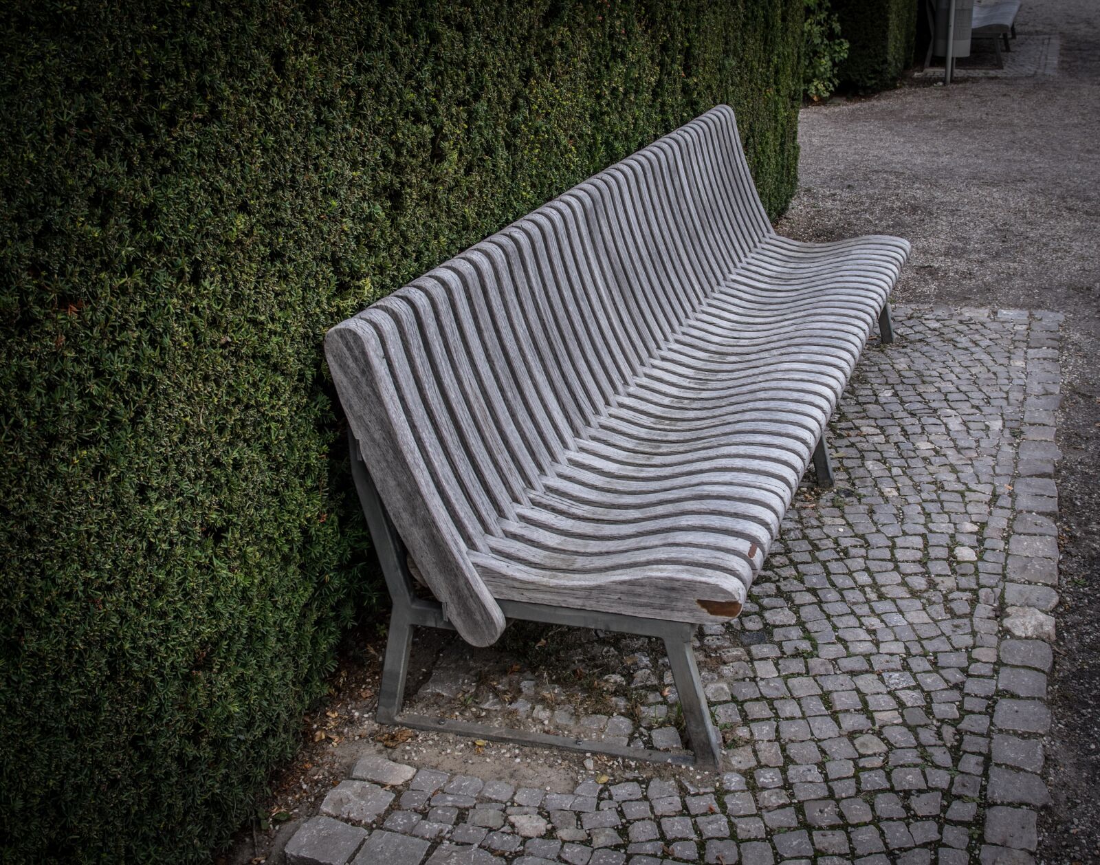 Pentax K-3 sample photo. Park bench, wood, design photography