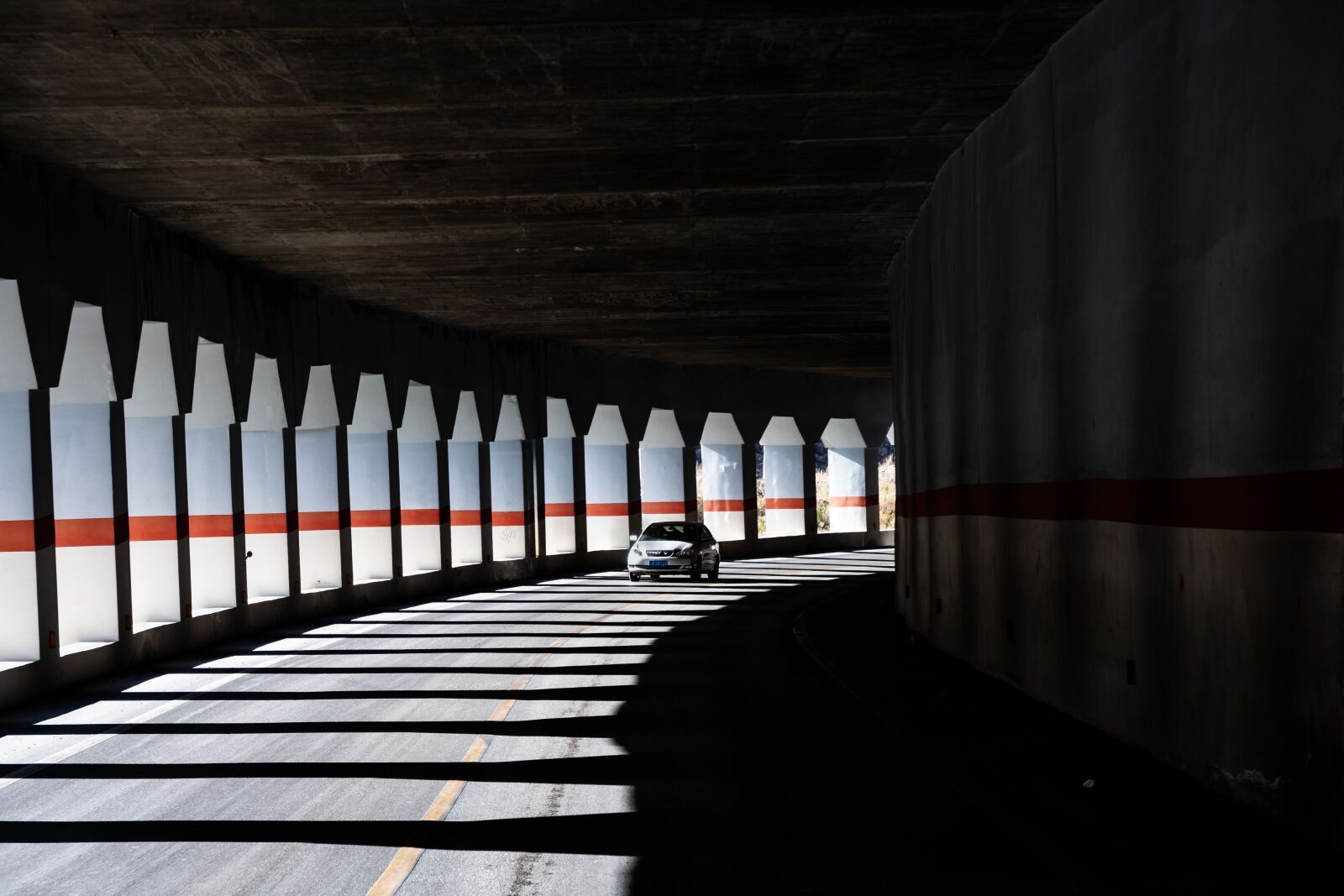 Nikon D500 sample photo. Tunnel, road, speed photography