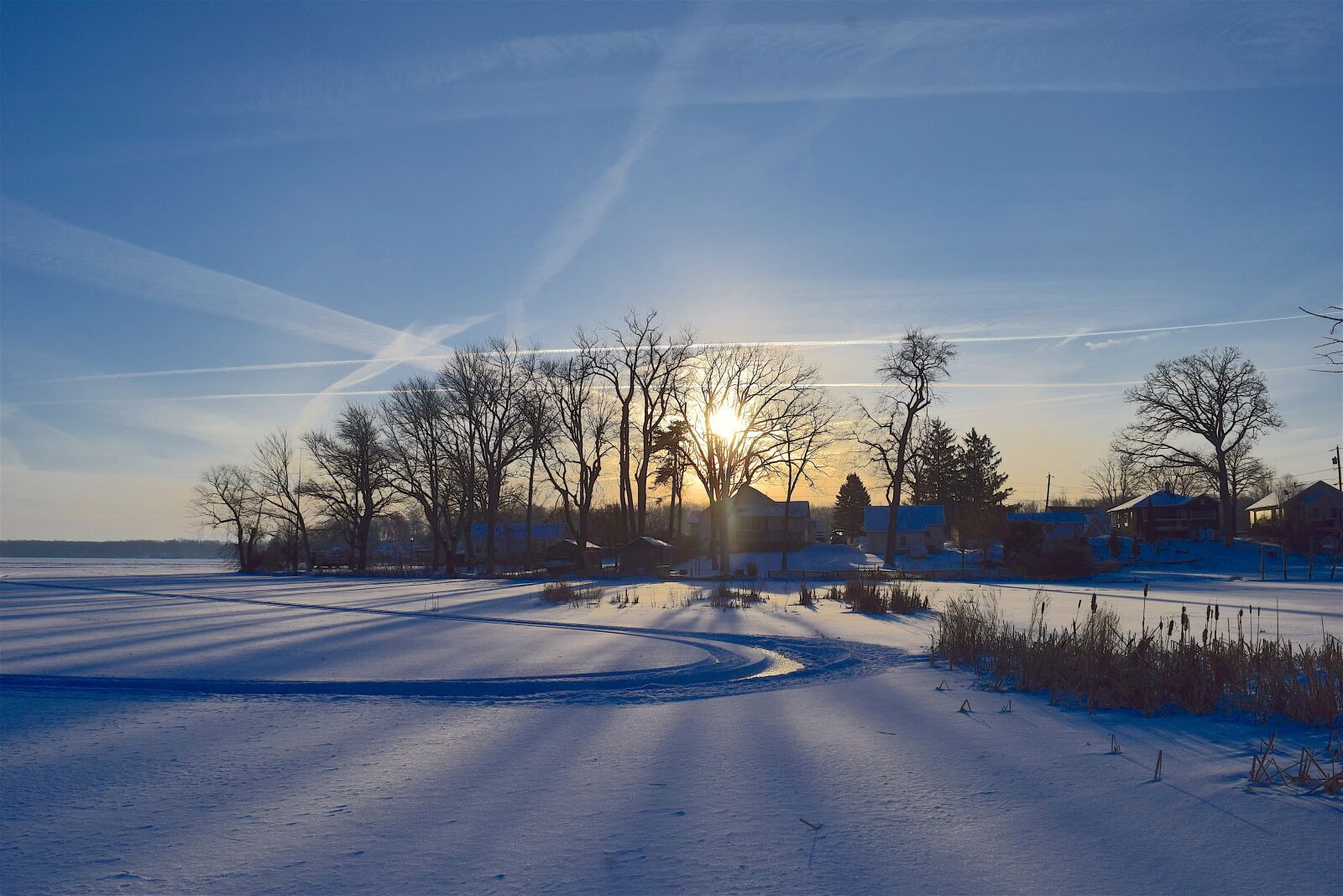 Nikon D3300 sample photo. Lake, sunrise, frozen photography