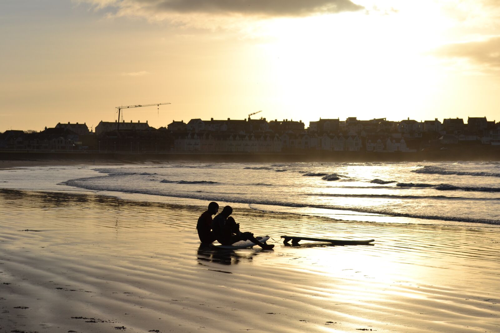 Nikon D3100 sample photo. Beach, surfers, sea photography