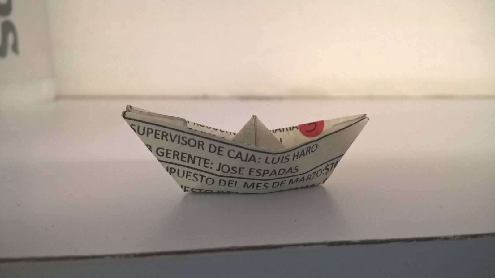 Microsoft Lumia 640 XL sample photo. Paper boat, origami photography