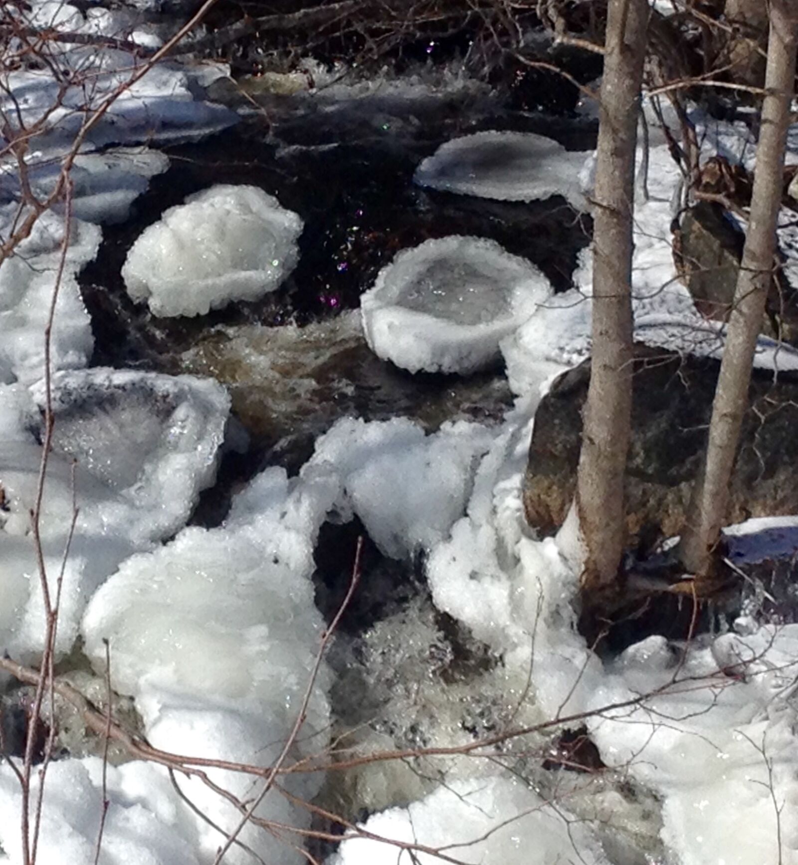 iPhone 4S back camera 4.28mm f/2.4 sample photo. Waterfall, and, ice, formations photography