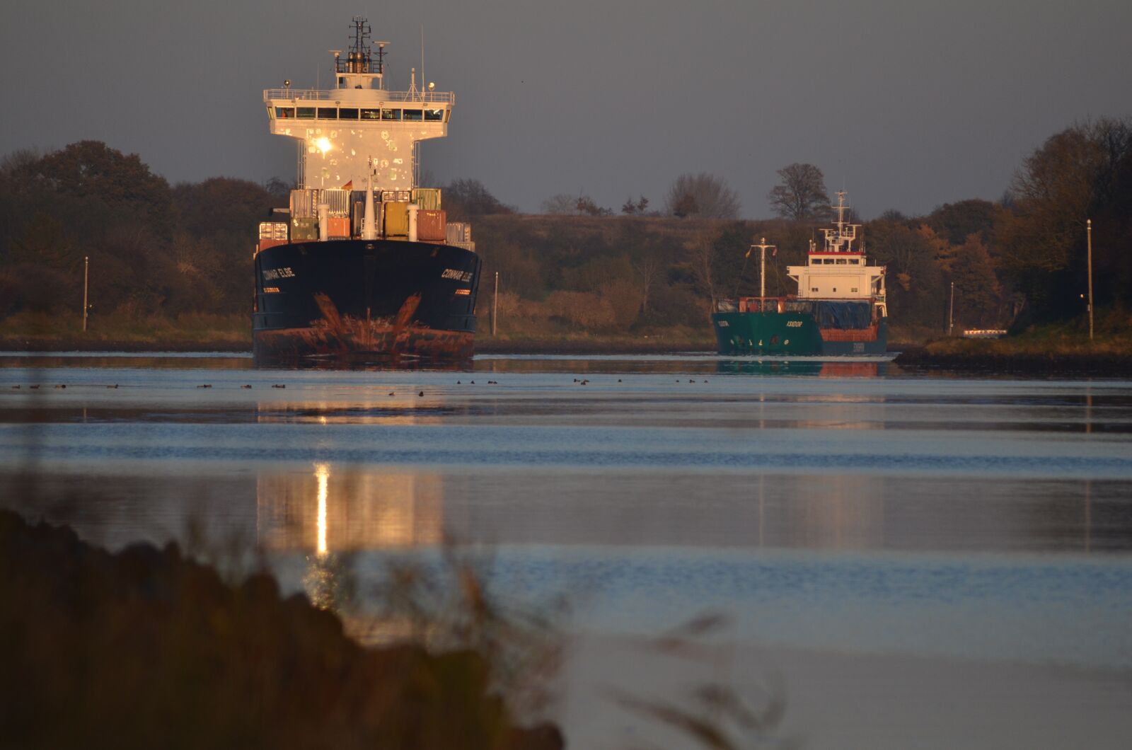 Nikon D5100 sample photo. Channel, waterway, ship photography