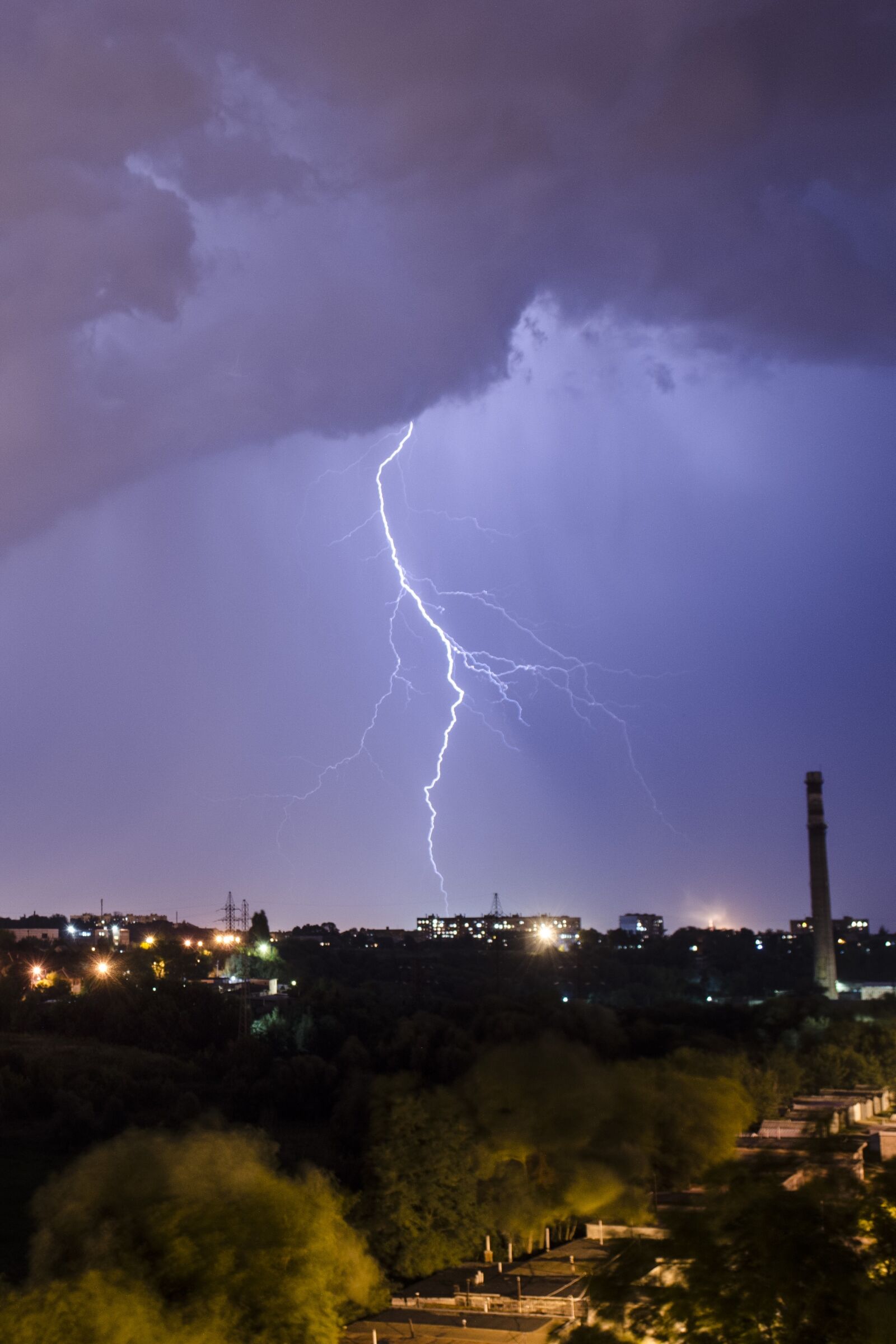 Nikon D5100 sample photo. Lightning, thunderstorm, night photography