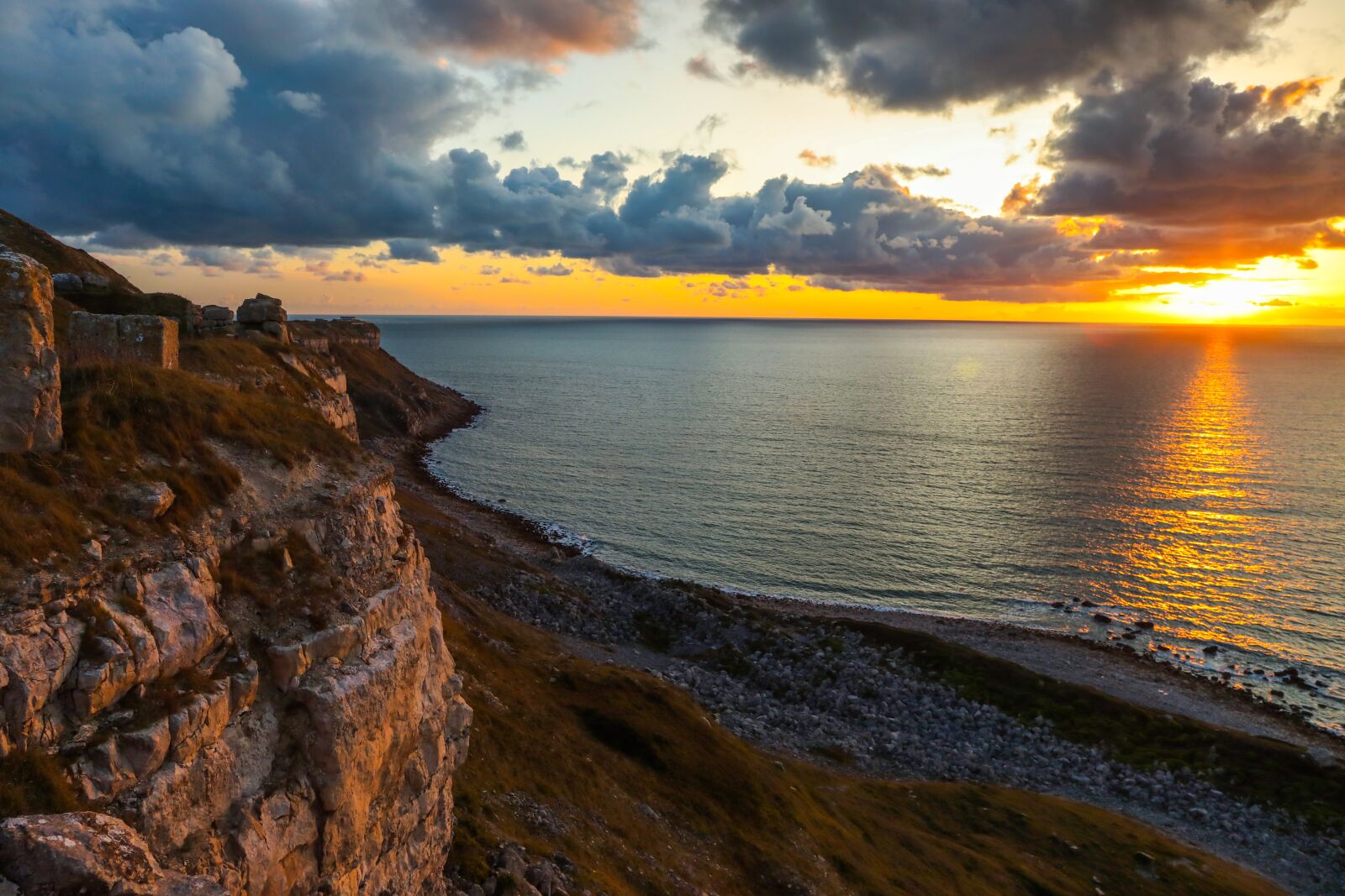 Canon EOS 5D Mark IV sample photo. Sunset, ocean, the cliffs photography