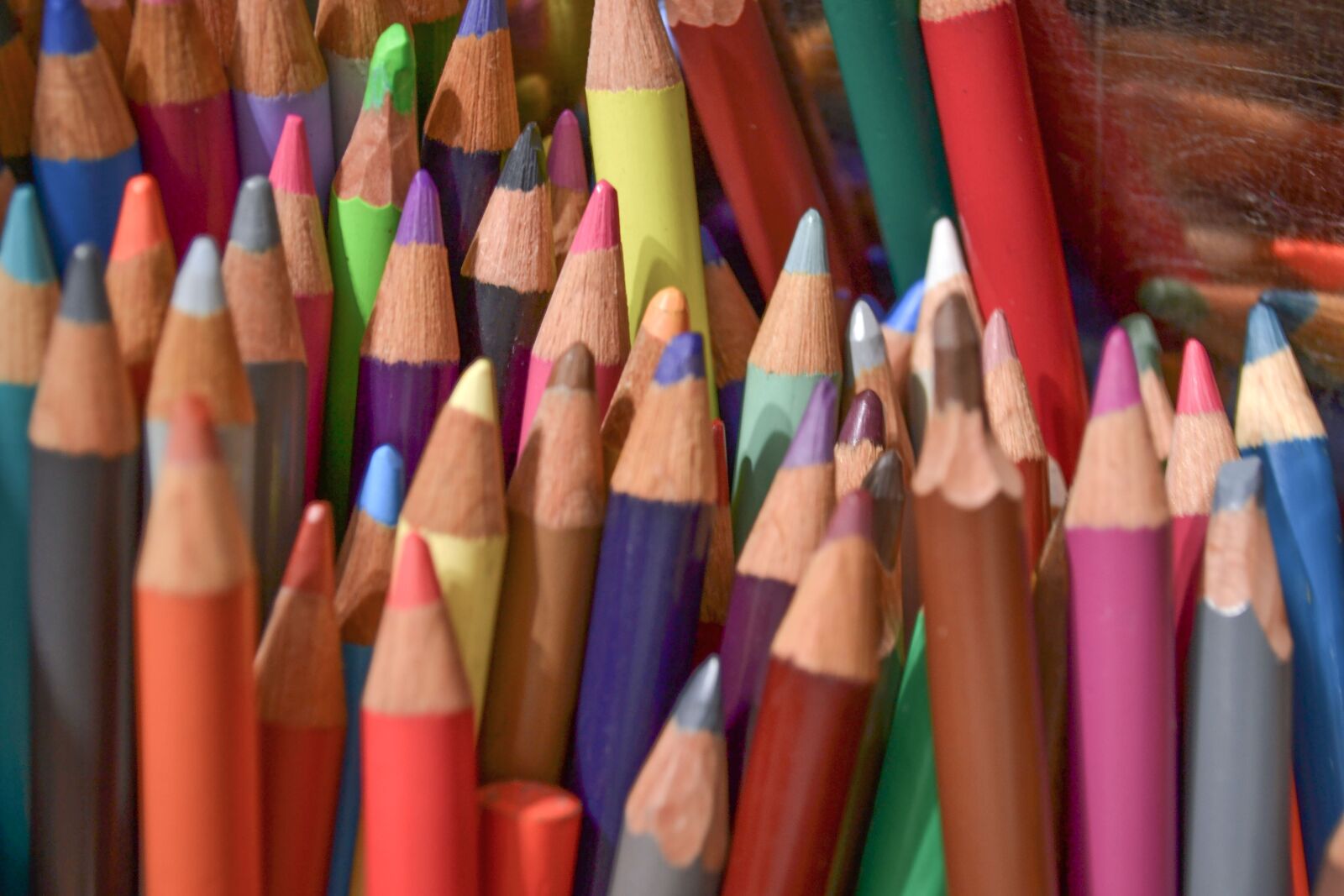 Nikon D3100 sample photo. Pencils, colors, blue photography