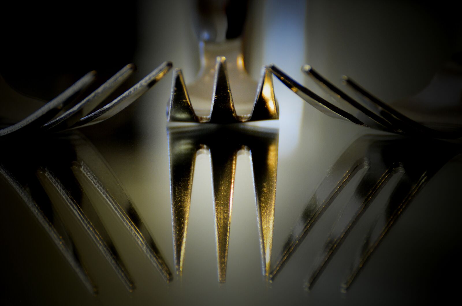 Nikon D7000 sample photo. Fork, food, reflection photography