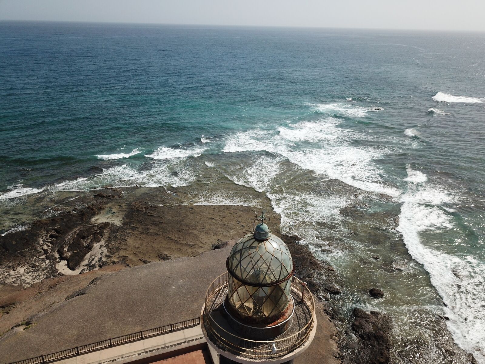 DJI FC220 sample photo. Fuerteventura, lighthouse, sea photography