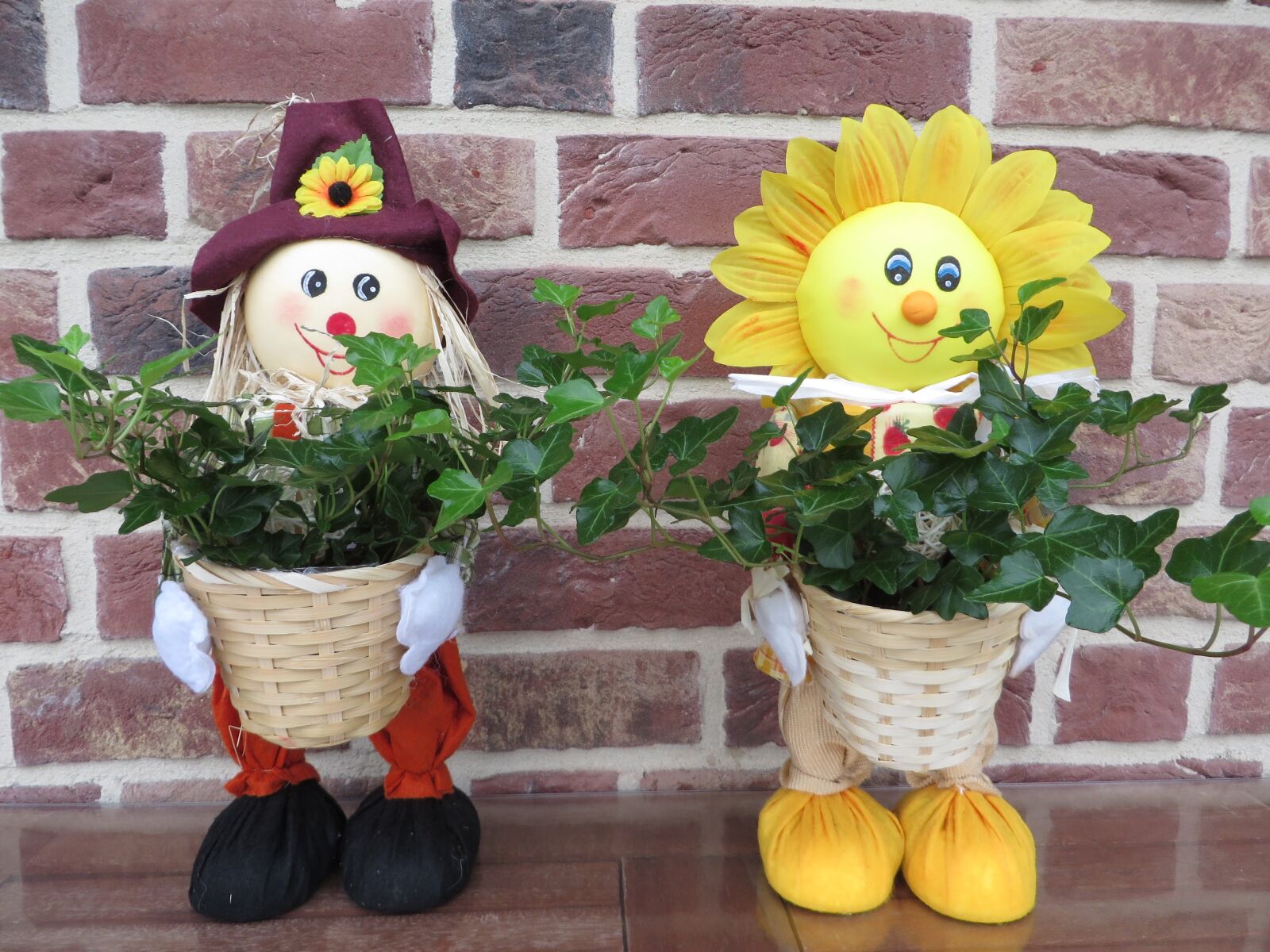 Canon PowerShot SX270 HS sample photo. Scarecrow, flowers, decoration photography
