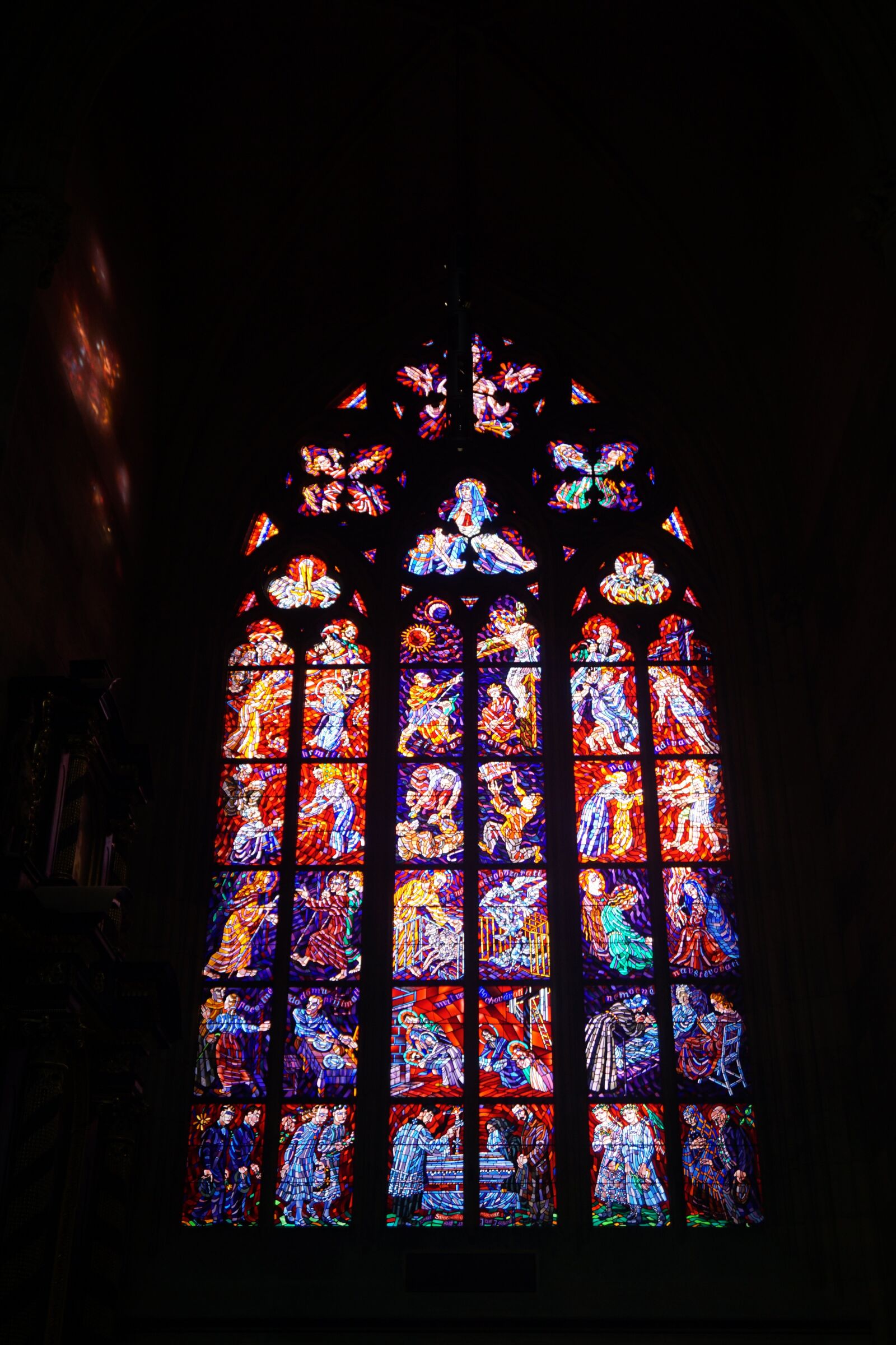 Sony a5100 sample photo. Stained glass window, colors photography