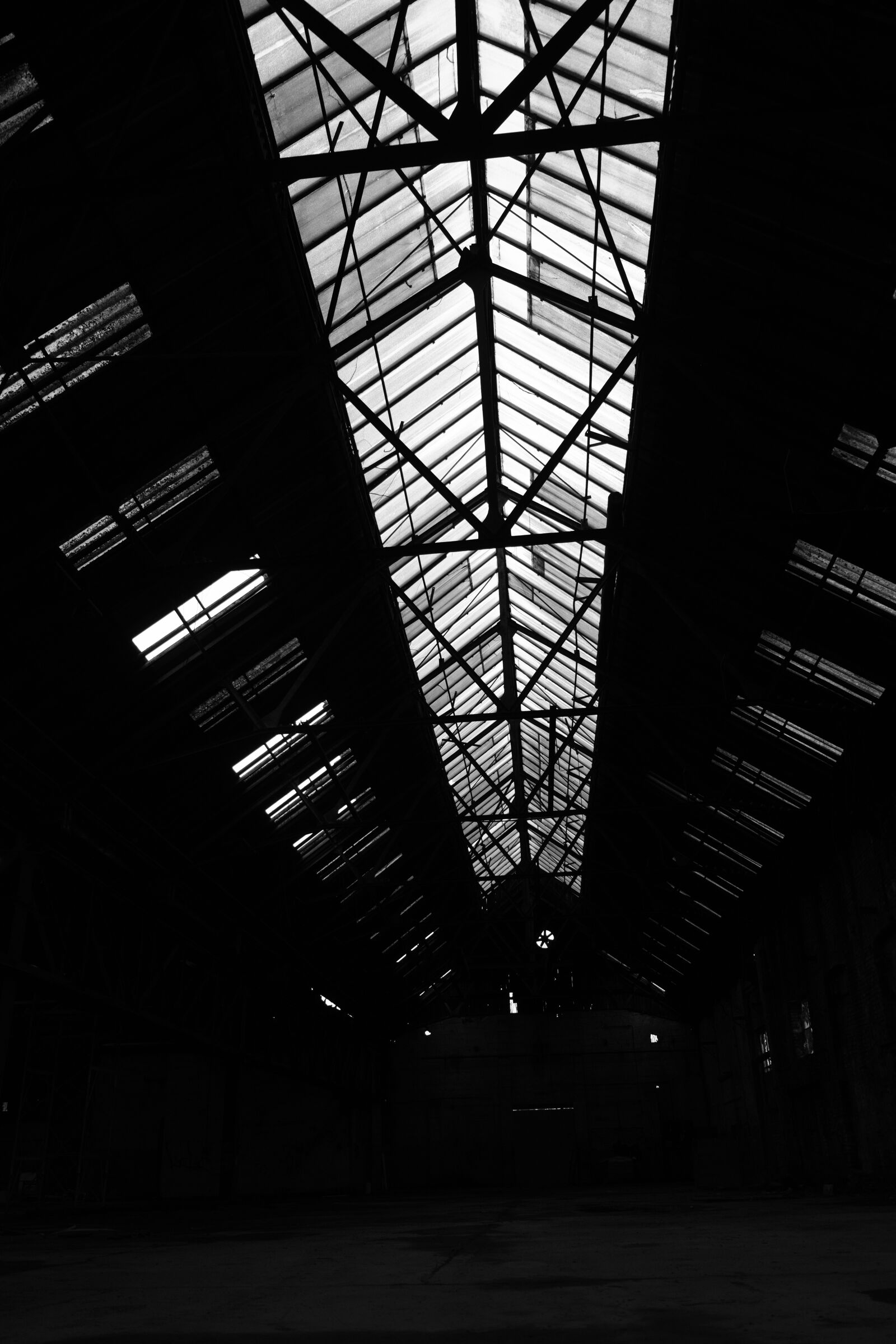 Fujifilm X-T20 sample photo. Industrial ruin, hall roof photography