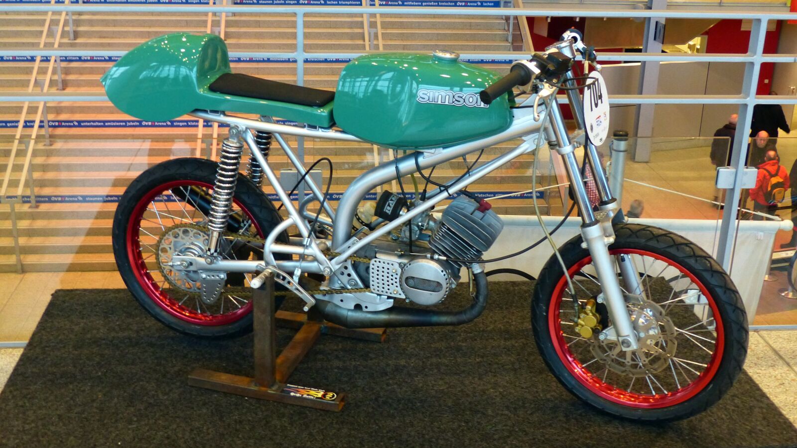 Panasonic Lumix DMC-FZ200 sample photo. Exhibition, fair, motorcycle photography