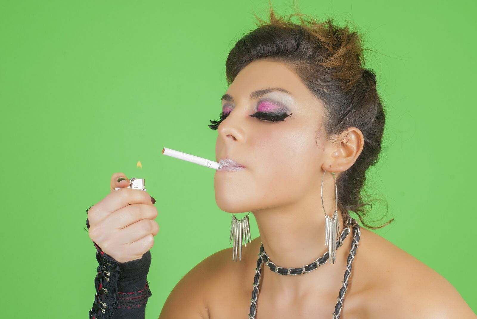 Nikon D200 sample photo. Smoking, aggressive, women photography