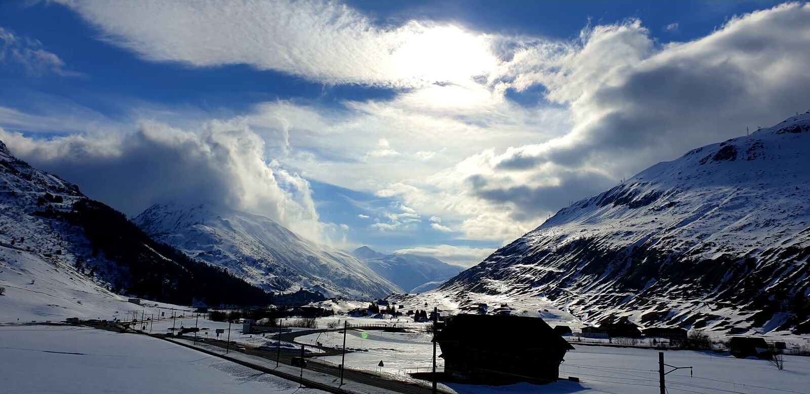 Samsung Galaxy S9 sample photo. Mountains, andermatt, wintry photography