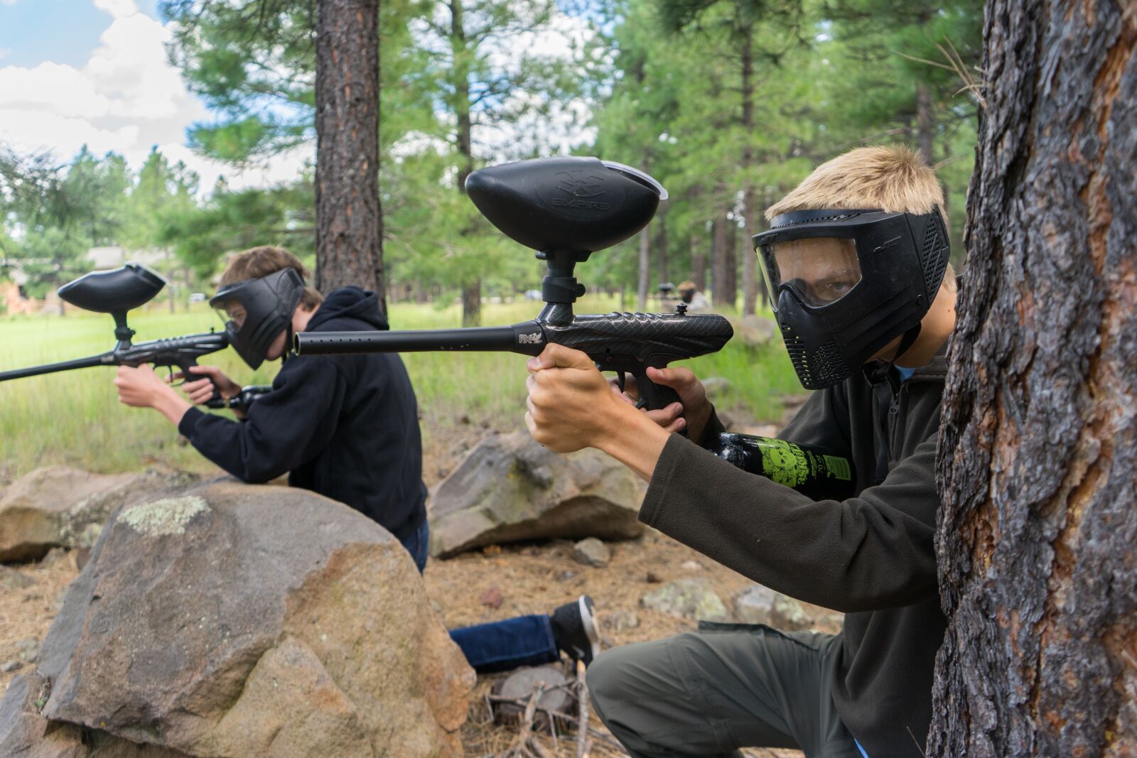 Sony a7 + Sony FE 28-70mm F3.5-5.6 OSS sample photo. Paintball, recreation, game photography