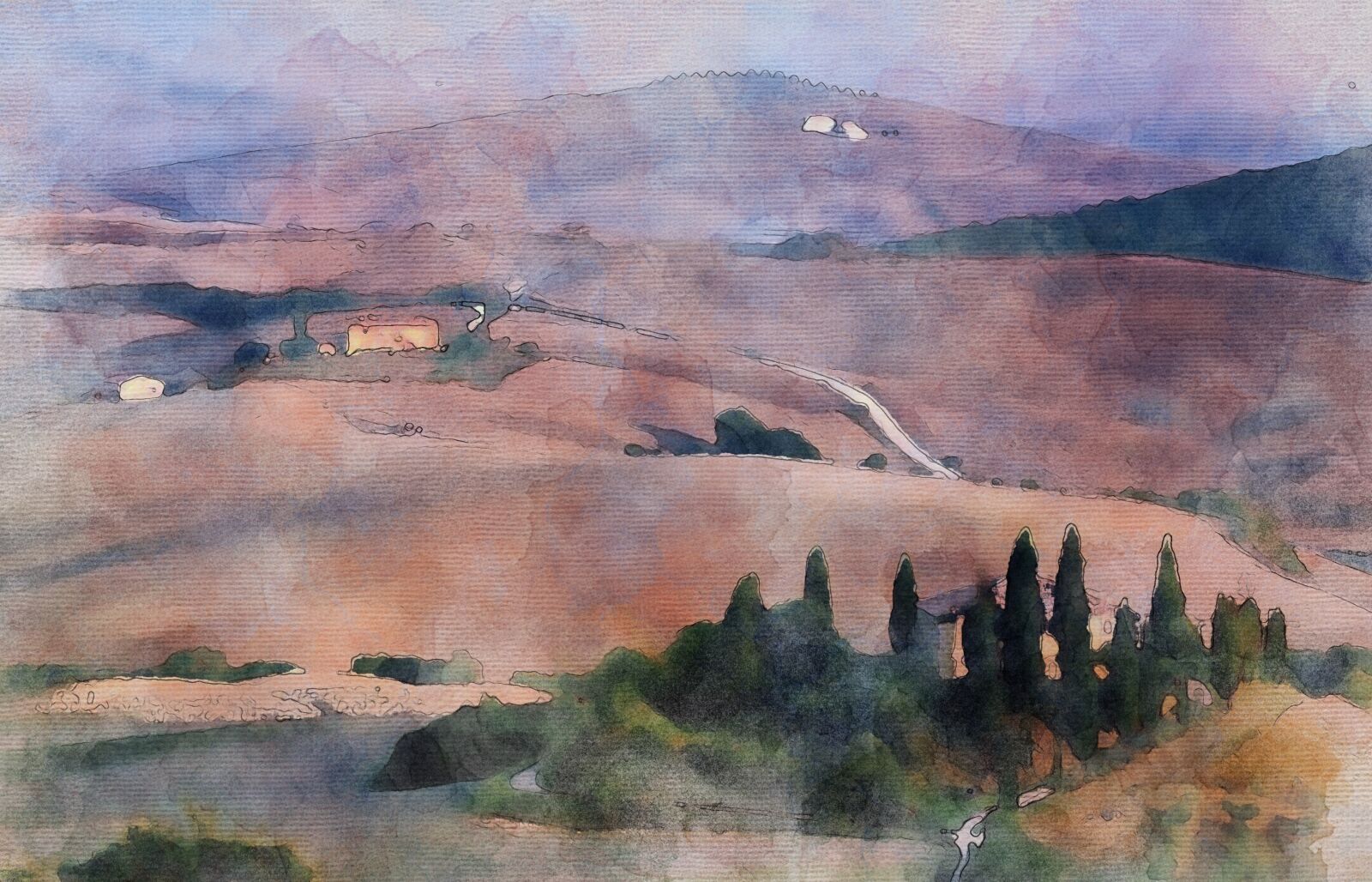 Canon EOS 30D sample photo. Tuscany, landscape, cypress photography