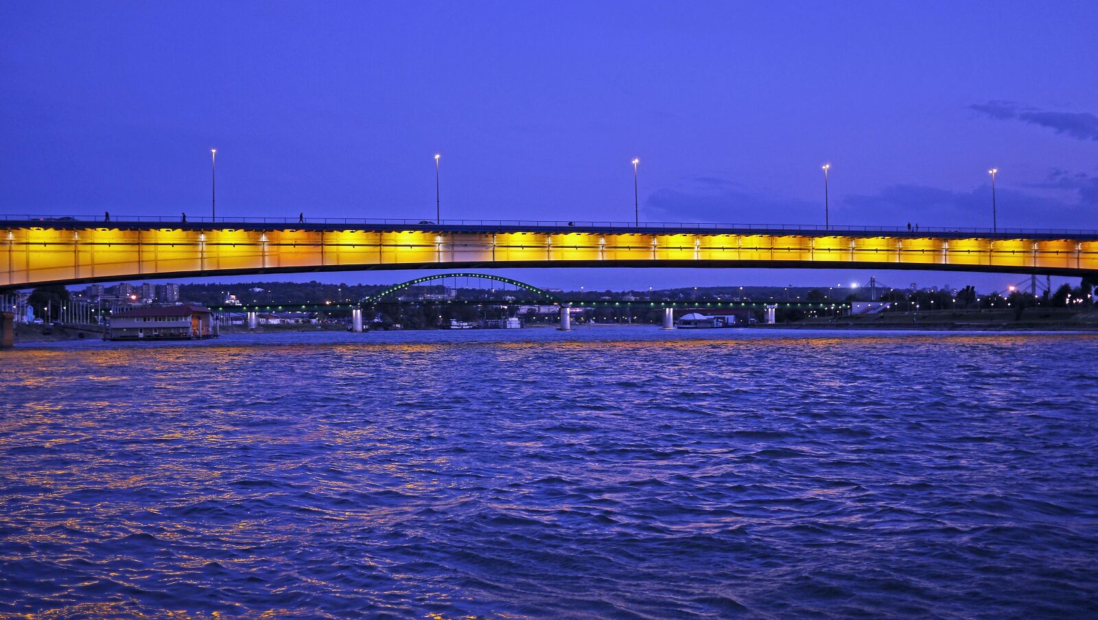 Panasonic Lumix DMC-GH3 sample photo. Save, belgrade, blue hour photography