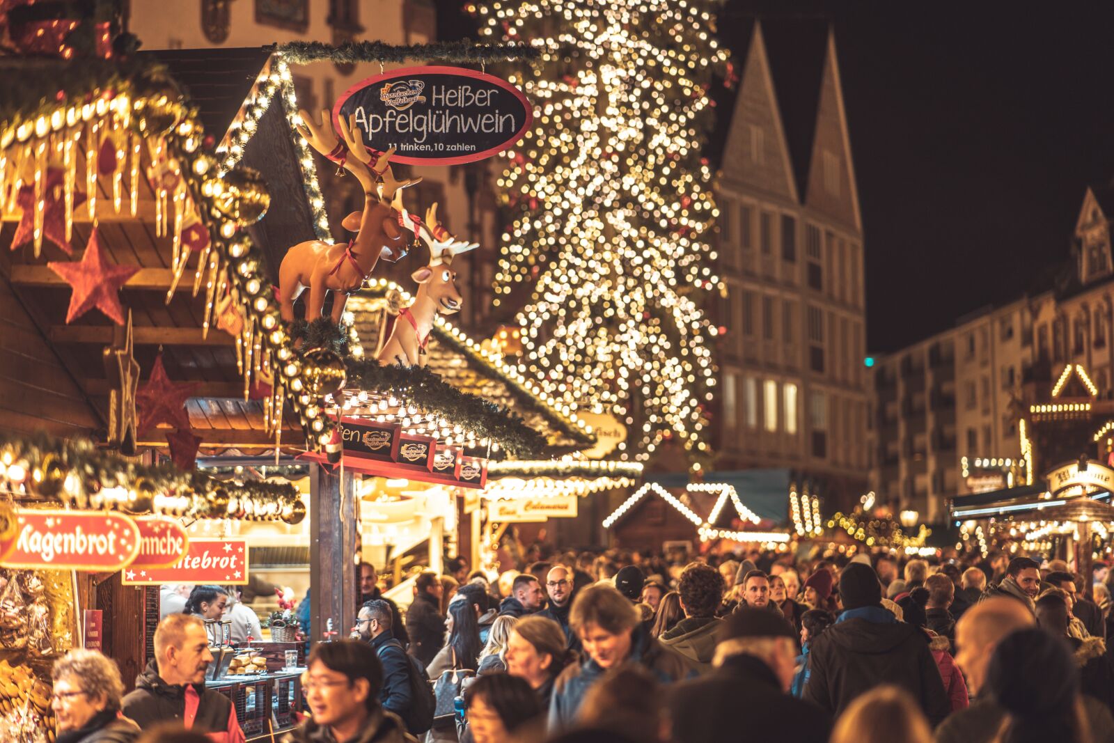 Sony a7R III + Samyang AF 85mm F1.4 FE sample photo. Christmas market, christmas, frankfurt photography