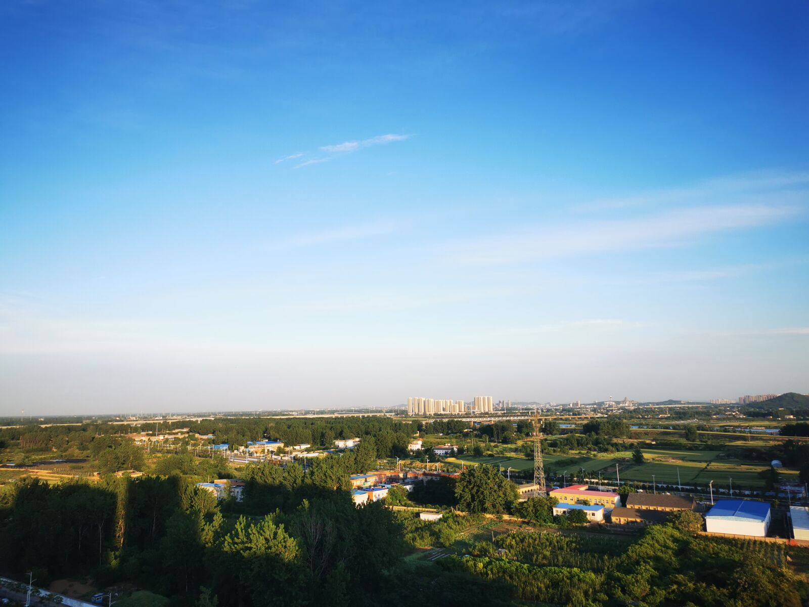 HUAWEI P30 sample photo. Blue sky, distance, trees photography