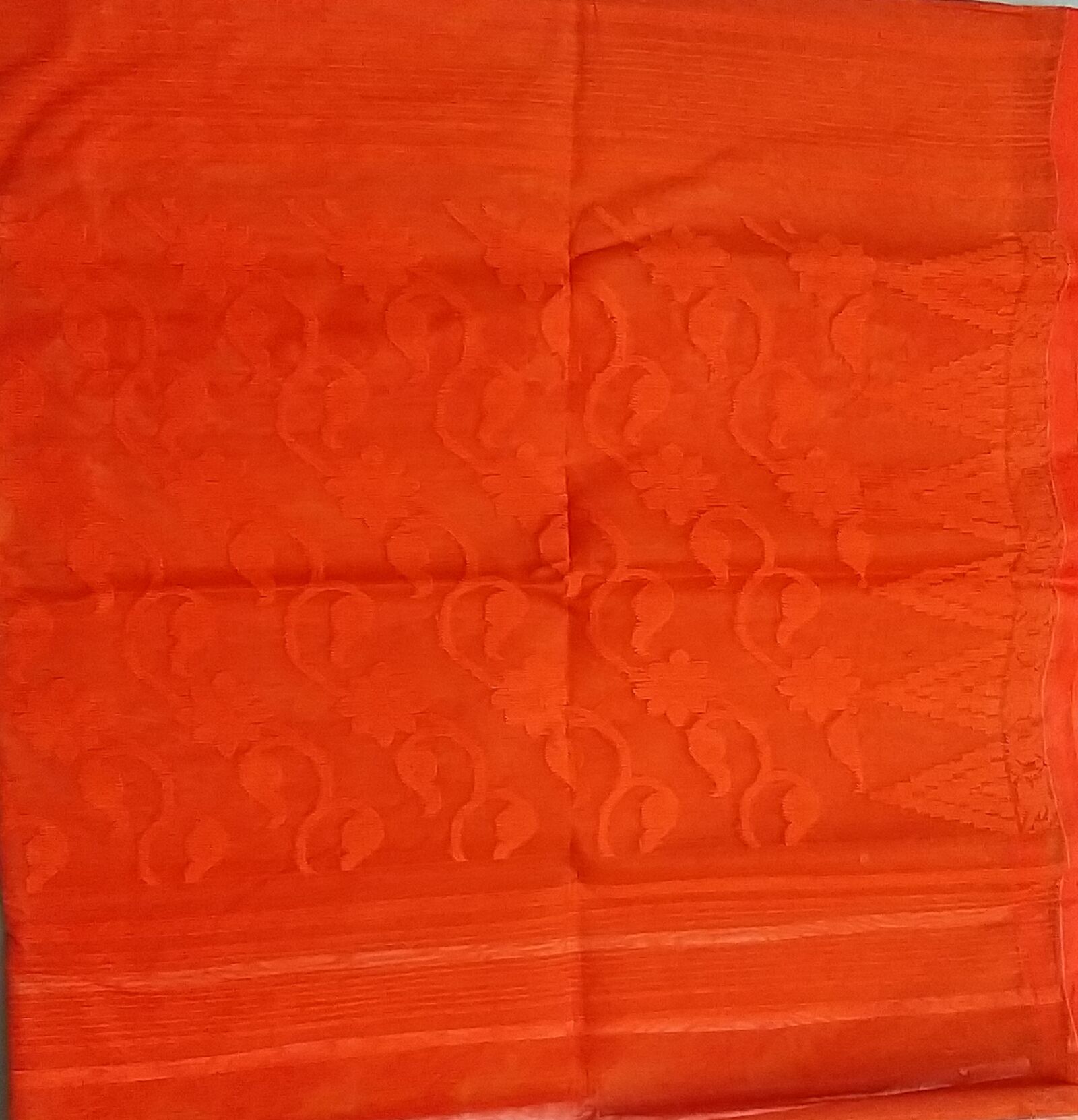 Samsung Galaxy A9 (2018) sample photo. Taant jamdani, saree, orange photography