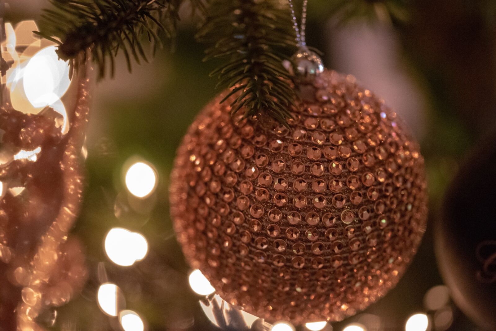 Nikon D750 sample photo. Christmas bauble, christmas, green photography
