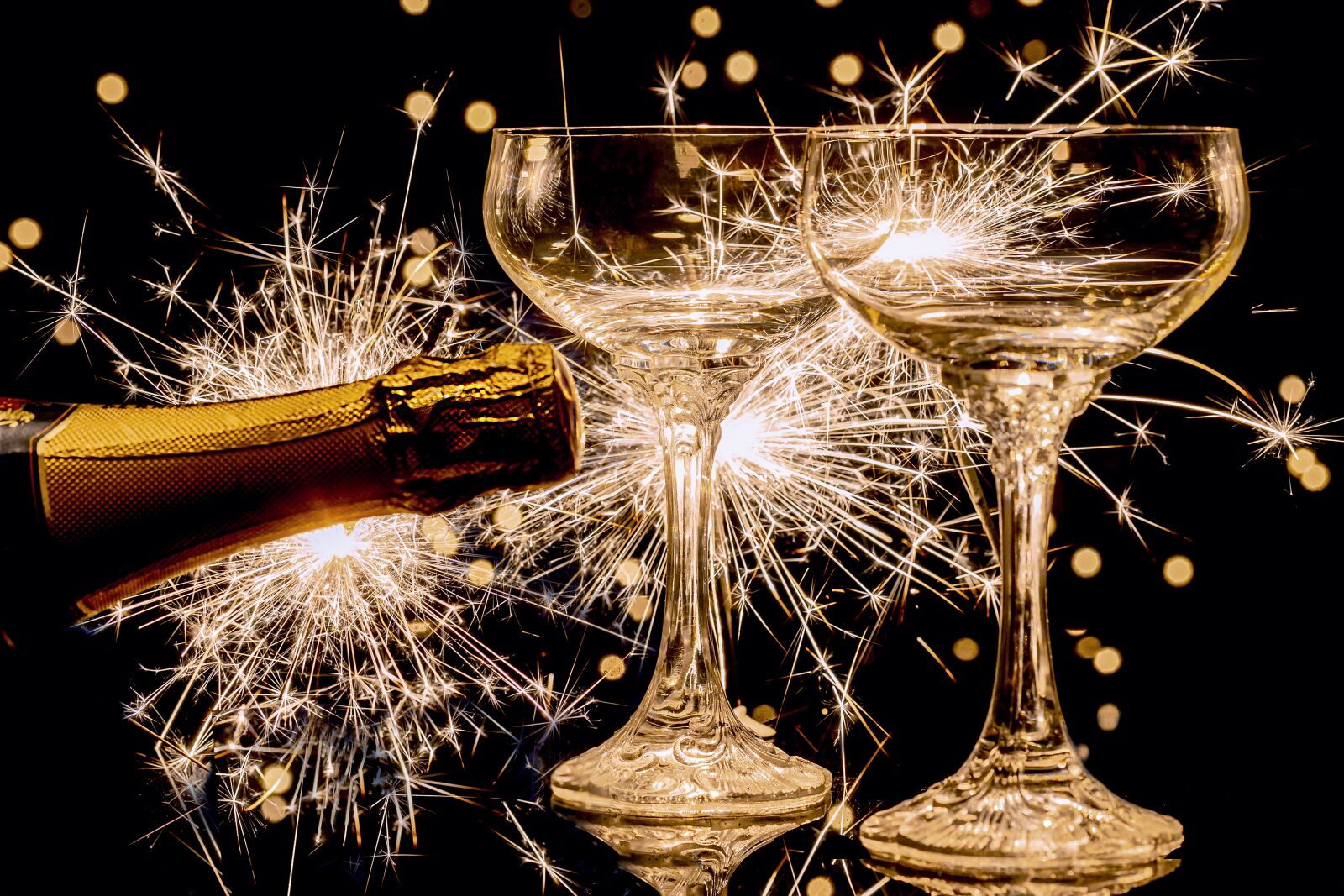 Canon EOS R sample photo. Champagne glasses, bottle of photography
