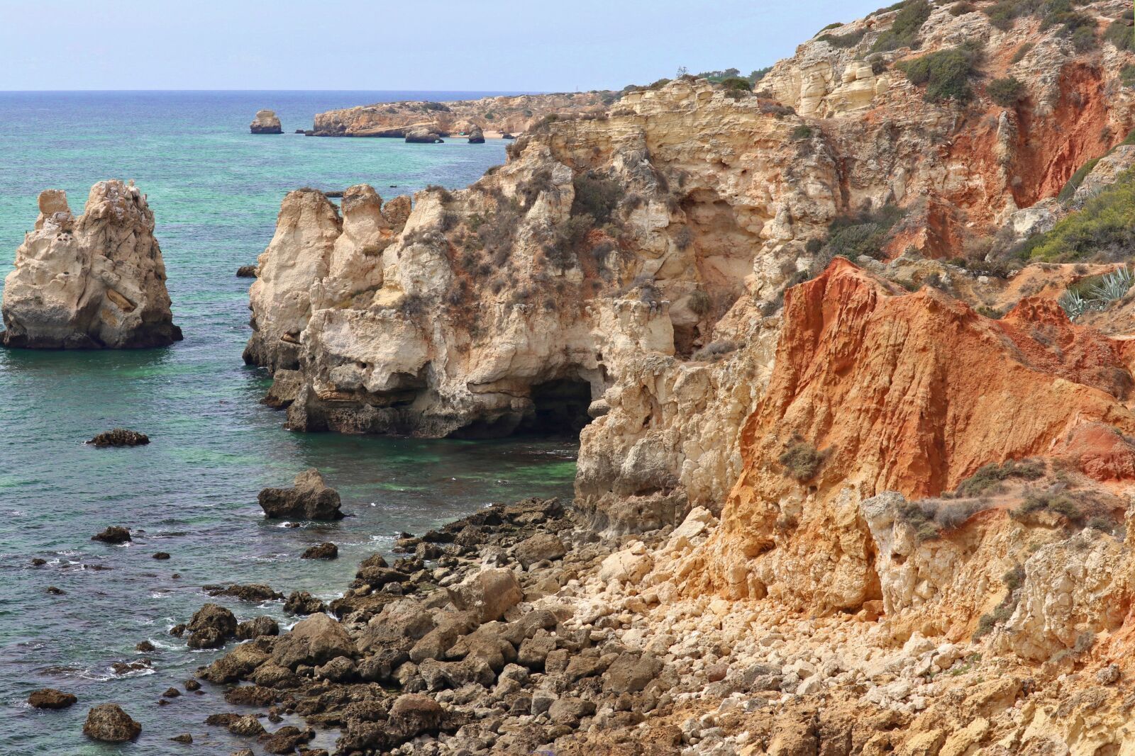 Canon EOS 80D + Canon EF-S 55-250mm F4-5.6 IS STM sample photo. Cliffs, algarve, portugal photography