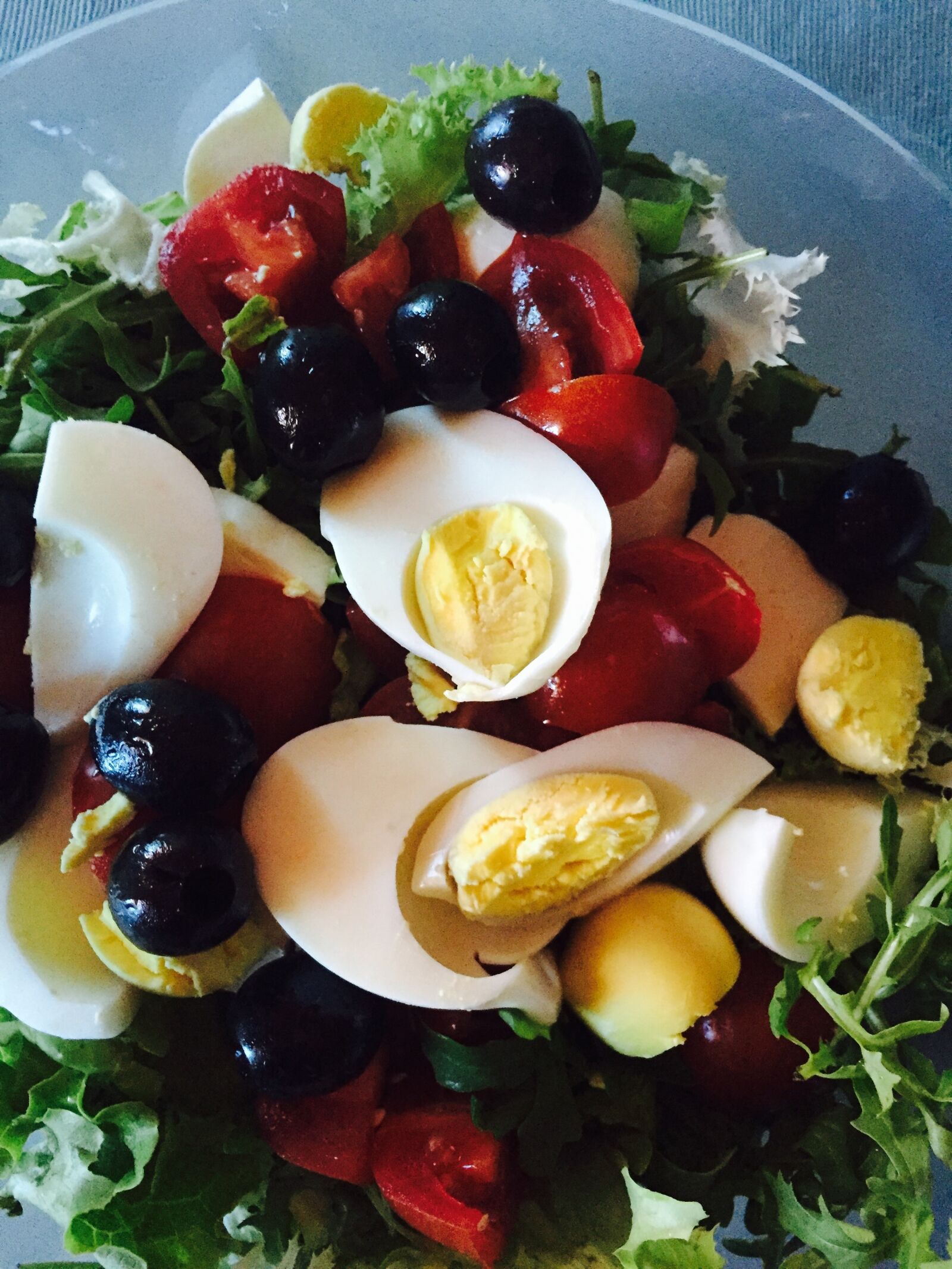 Apple iPhone 6 sample photo. Salad, olives, egg photography