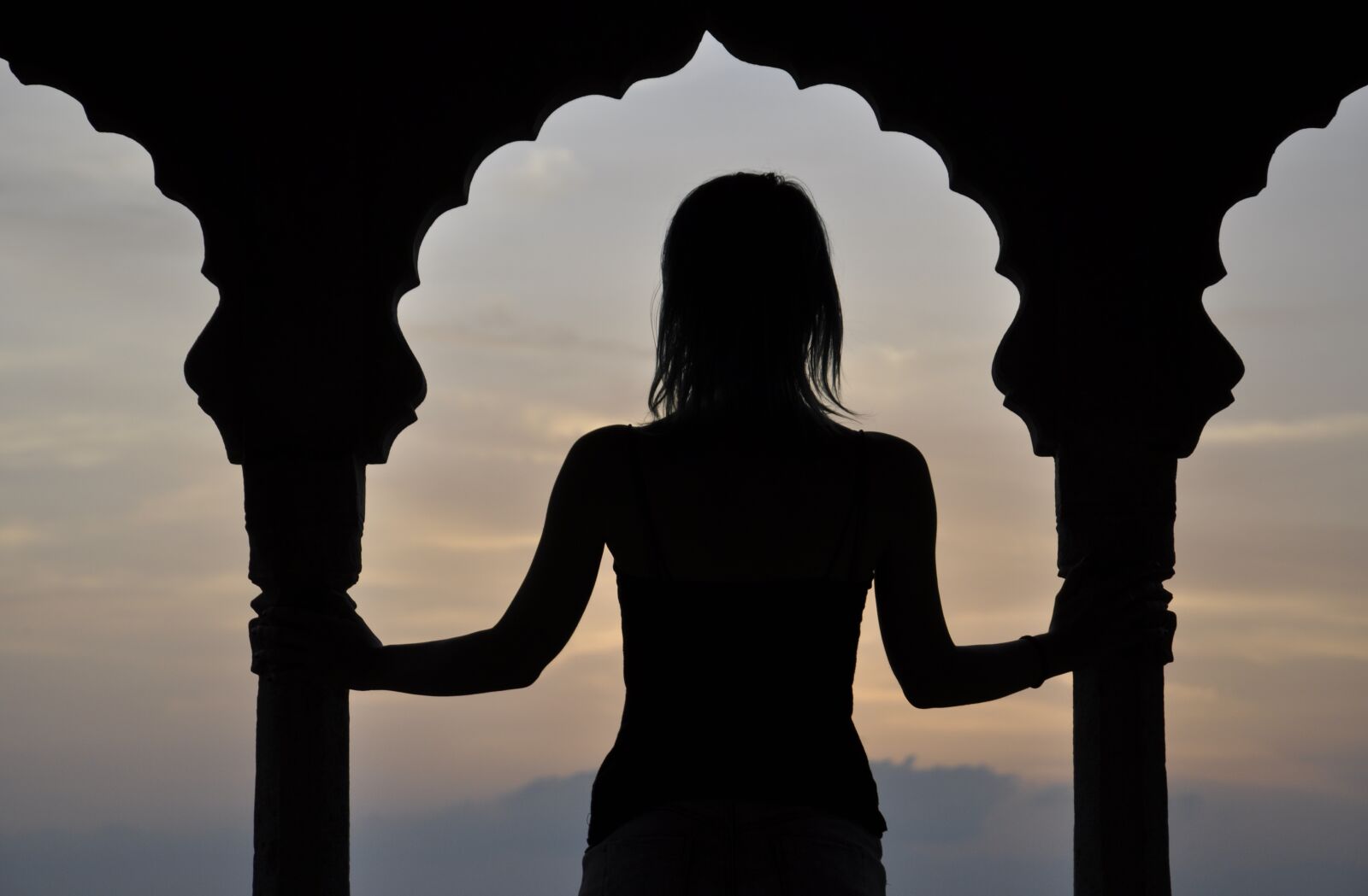 Nikon D5000 sample photo. Girl, backlight, india photography