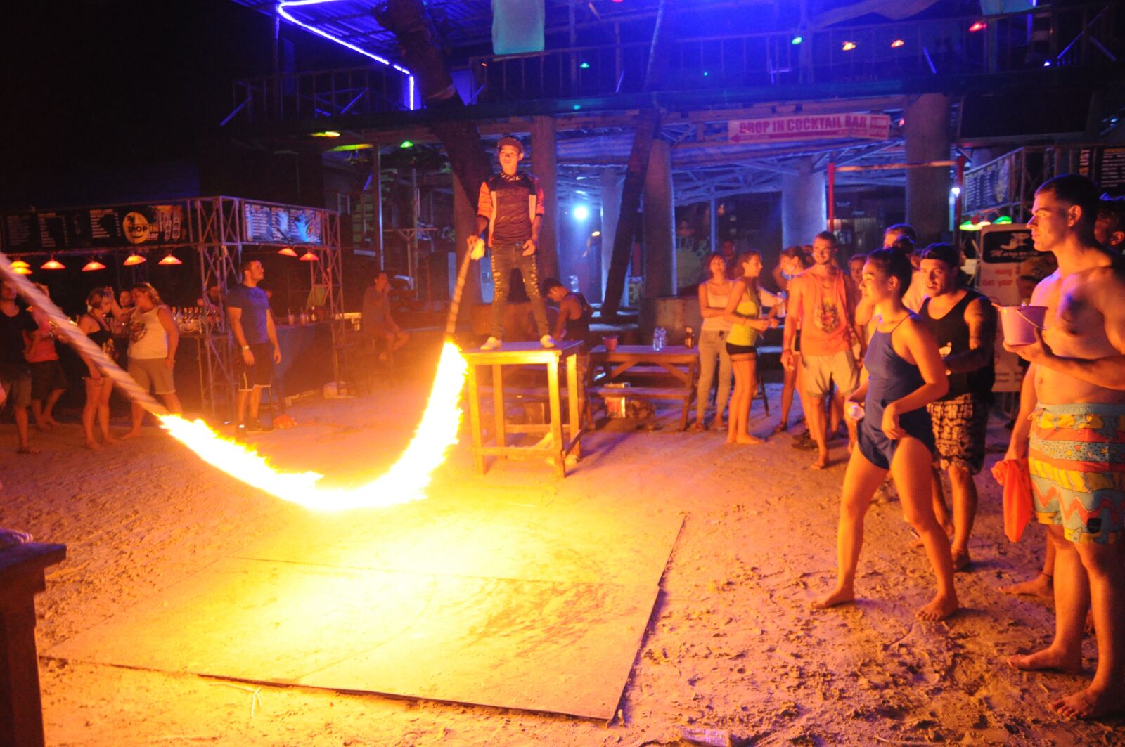 Nikon D90 sample photo. Fire, thailand, party photography