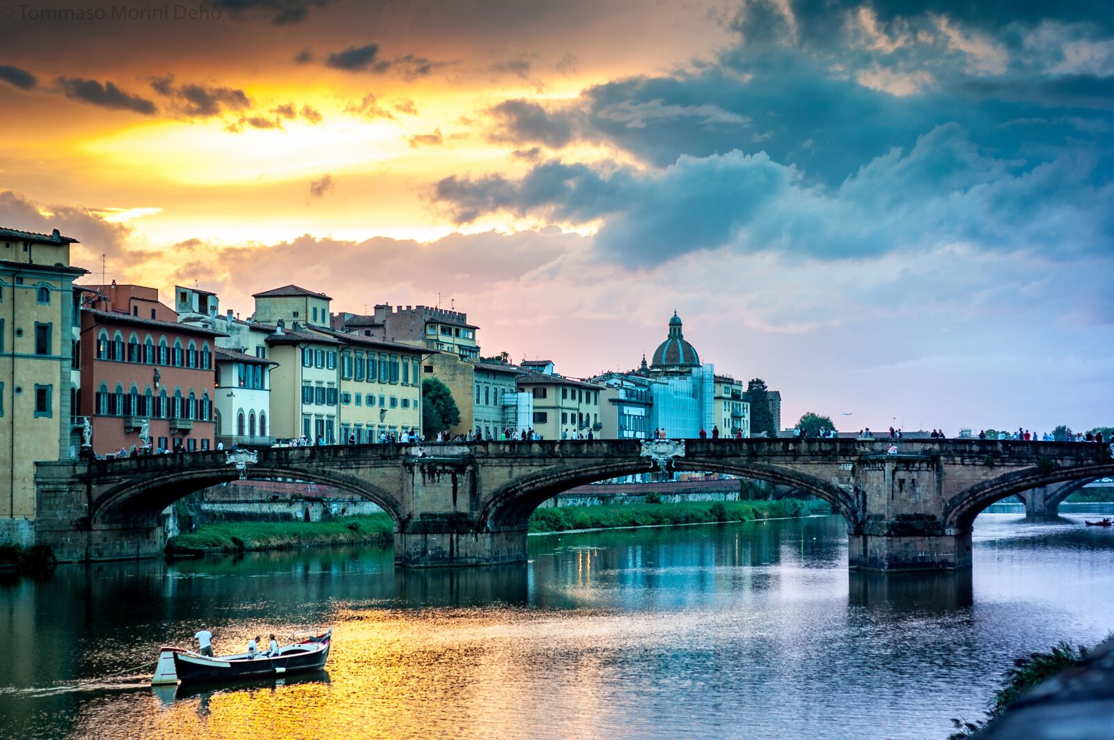 Nikon D90 sample photo. Florence, sunset, ponte vecchio photography