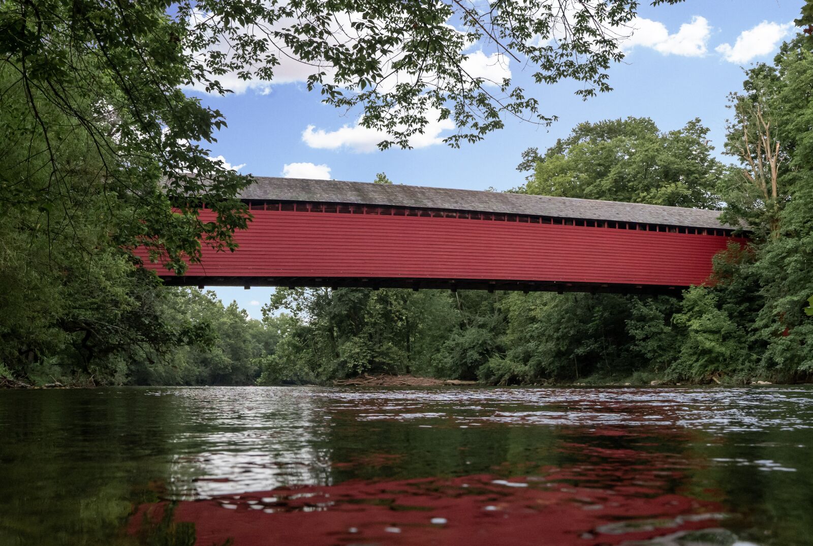 Sony a7 III sample photo. Covered bridge, red, wertz's photography