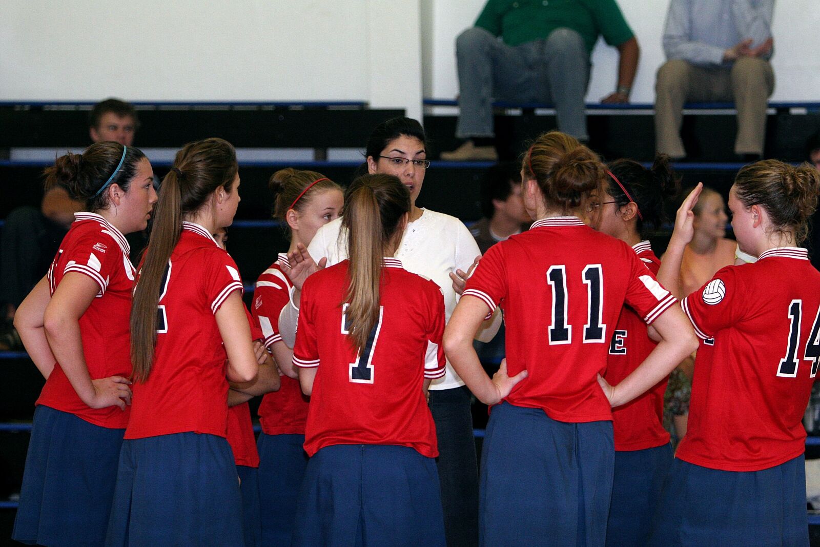 Canon EOS 20D sample photo. Volleyball team, coach, game photography