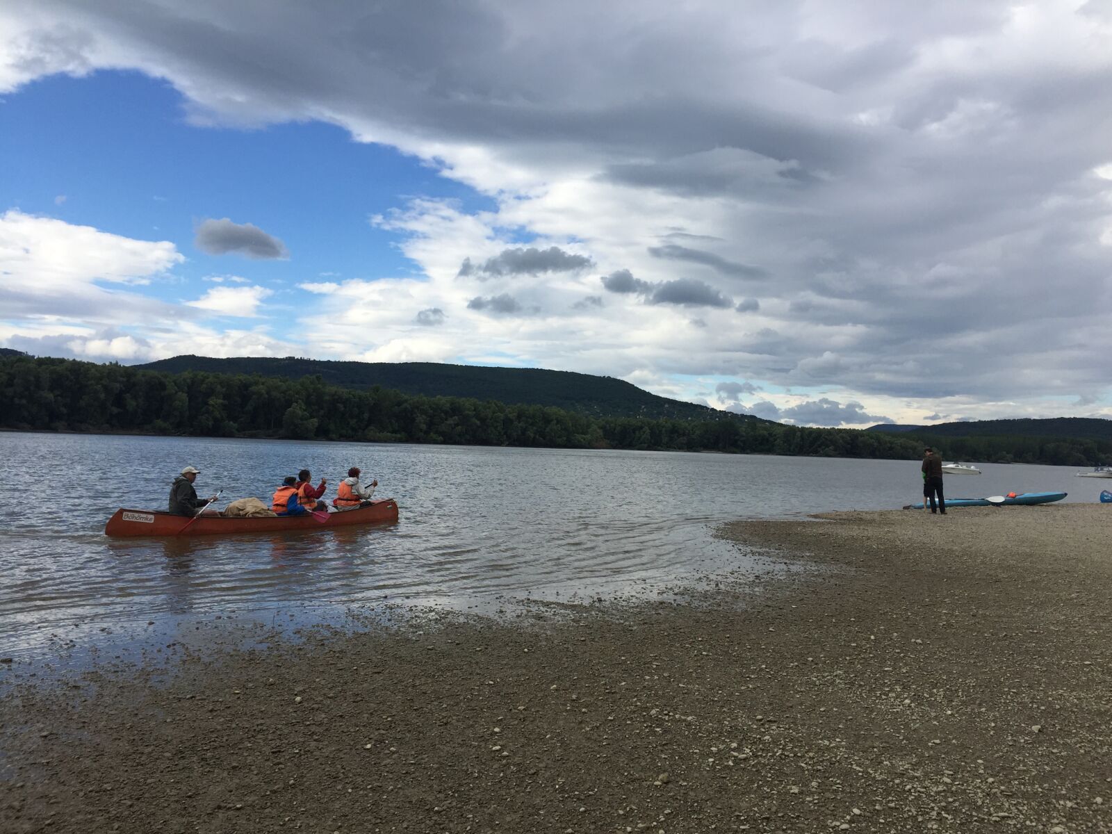 iPhone 6 back camera 4.15mm f/2.2 sample photo. Canoe, canoeing, cloud, clouds photography