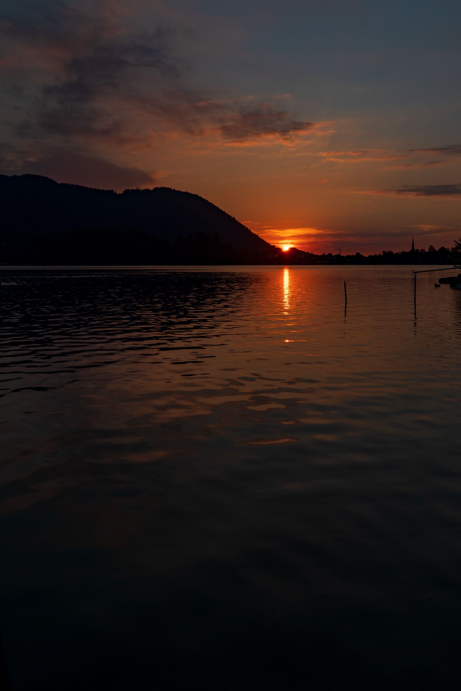 Leica CL sample photo. Sunset, schliersee, lake photography