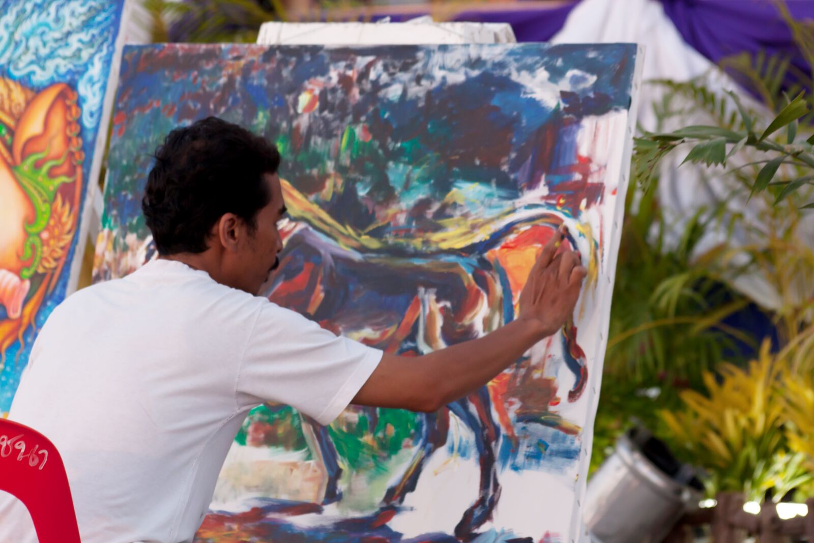 Canon EOS 500D (EOS Rebel T1i / EOS Kiss X3) sample photo. Artist, finger painting, art photography