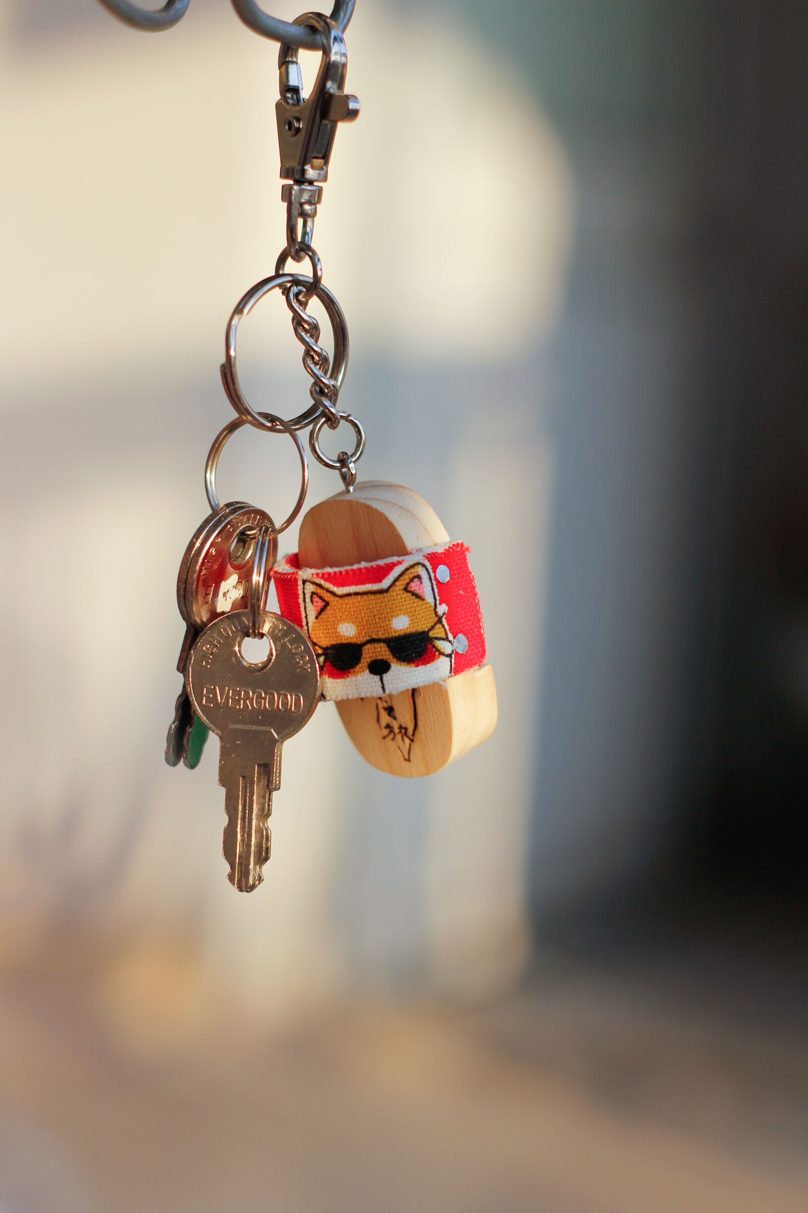 YN50mm f/1.8 II sample photo. Key, keychain, hanging photography