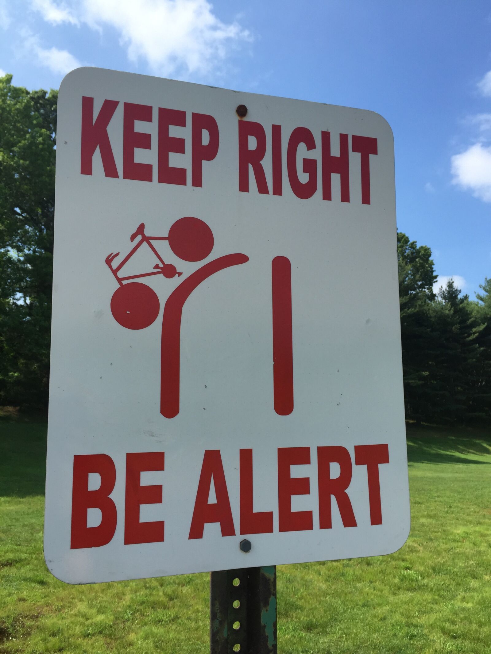 Apple iPhone 6 sample photo. Sign, keep right sign photography