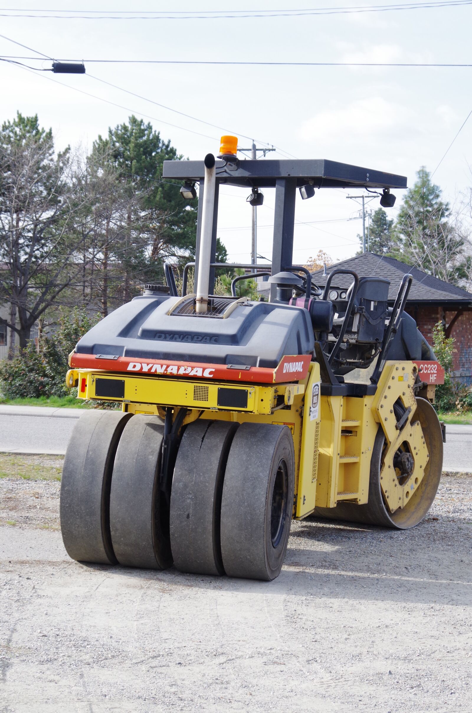 Pentax K-50 sample photo. Road construction, machine, industry photography