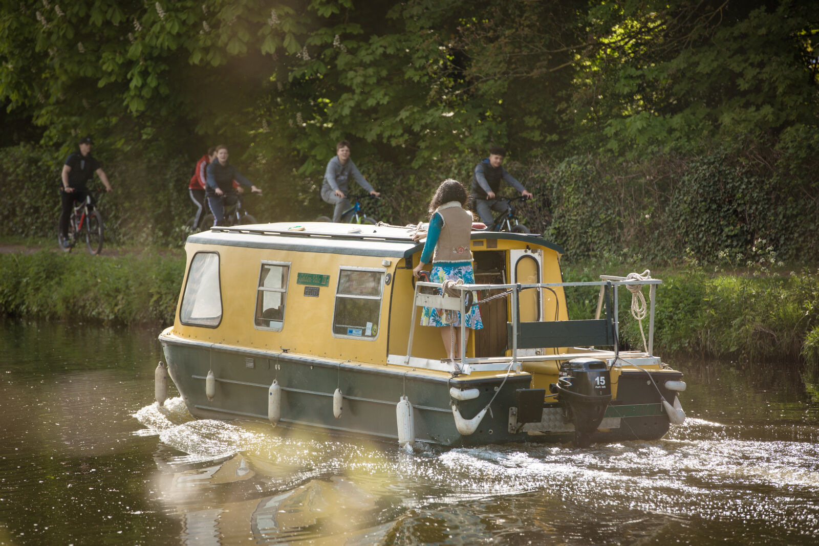 Canon EOS 5D Mark III sample photo. Bicycling, boat, canal, cycling photography