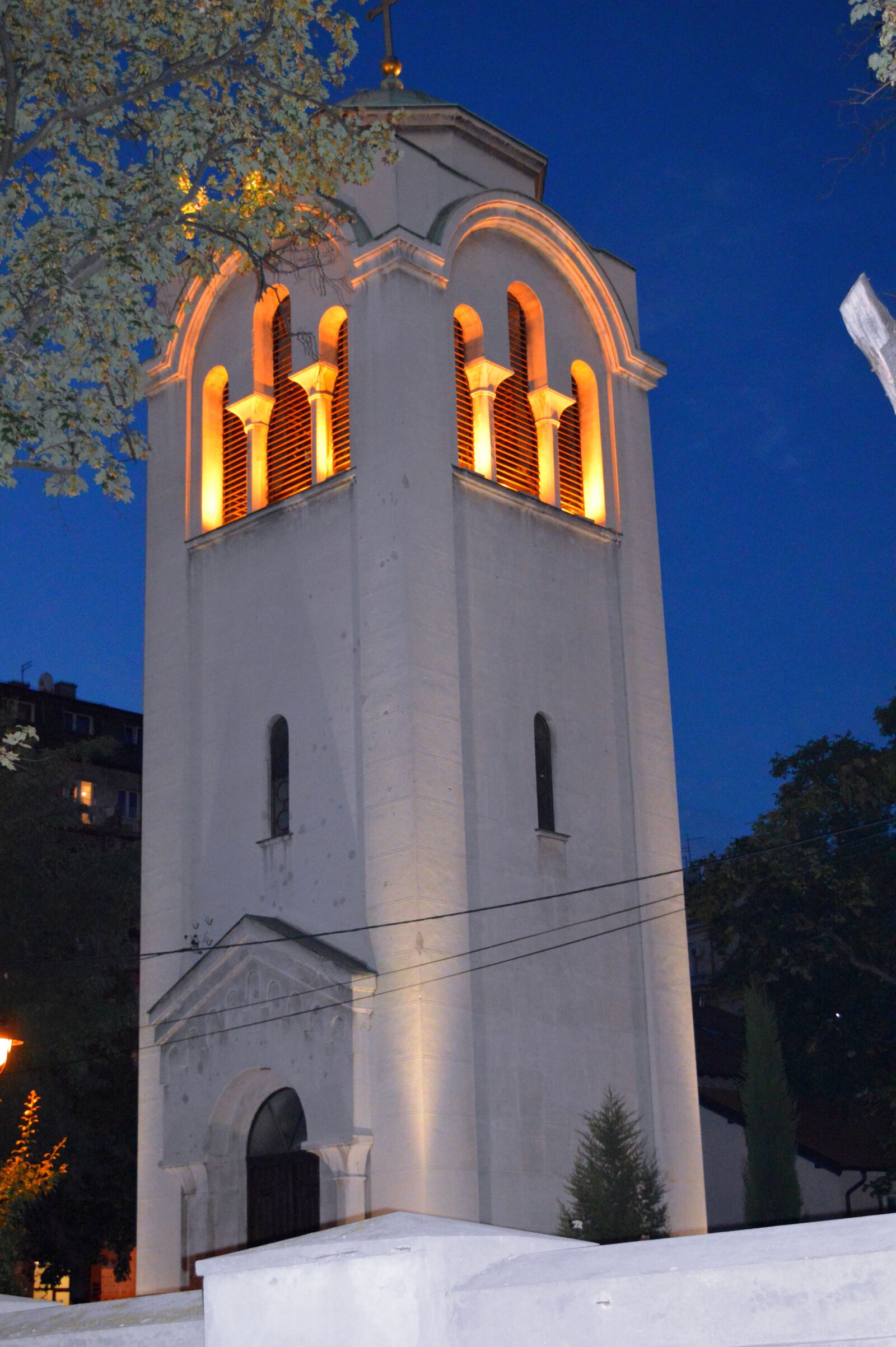 Nikon D3200 sample photo. Bell tower, night, architecture photography
