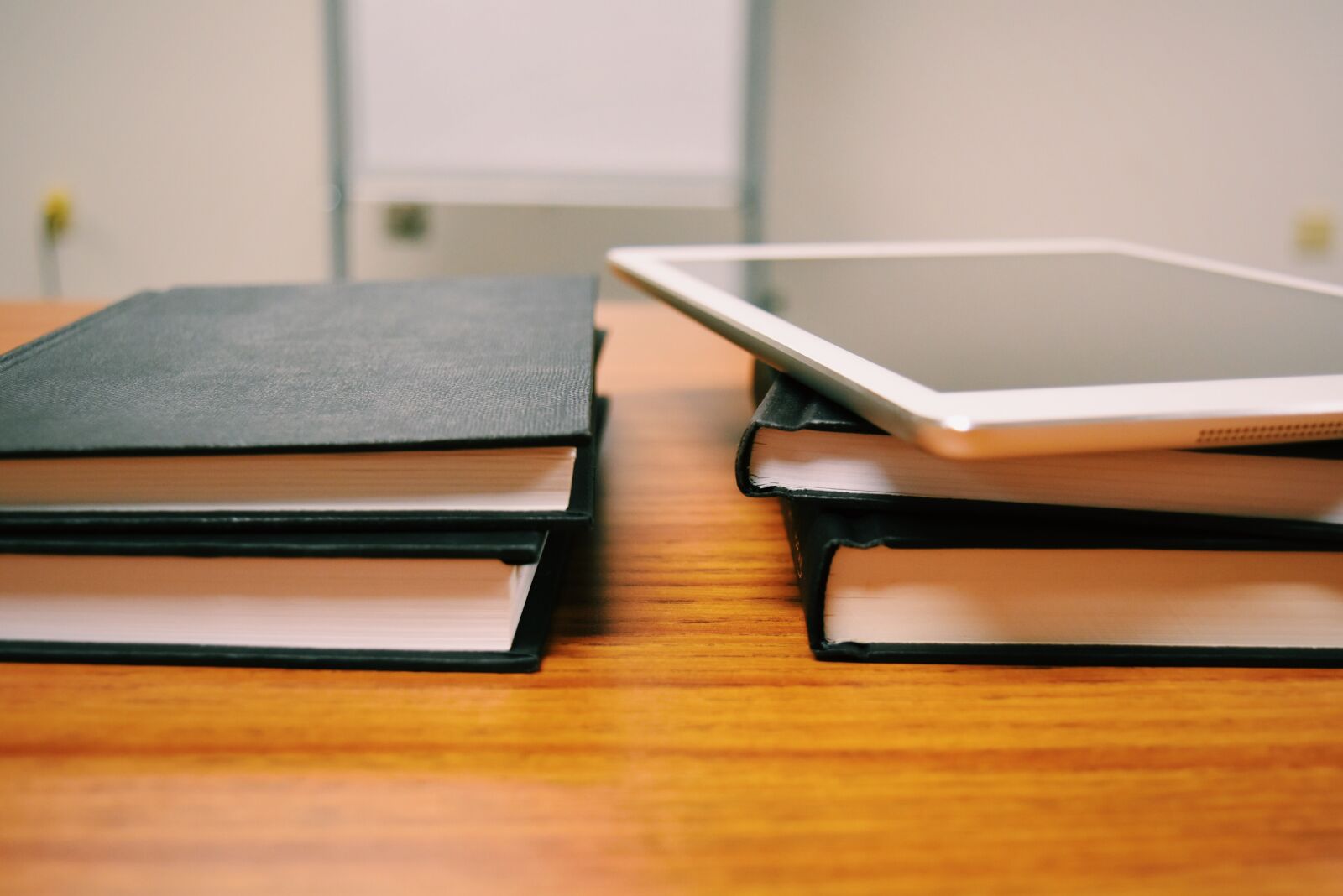 Nikon D5500 sample photo. Tablet, books, desk photography