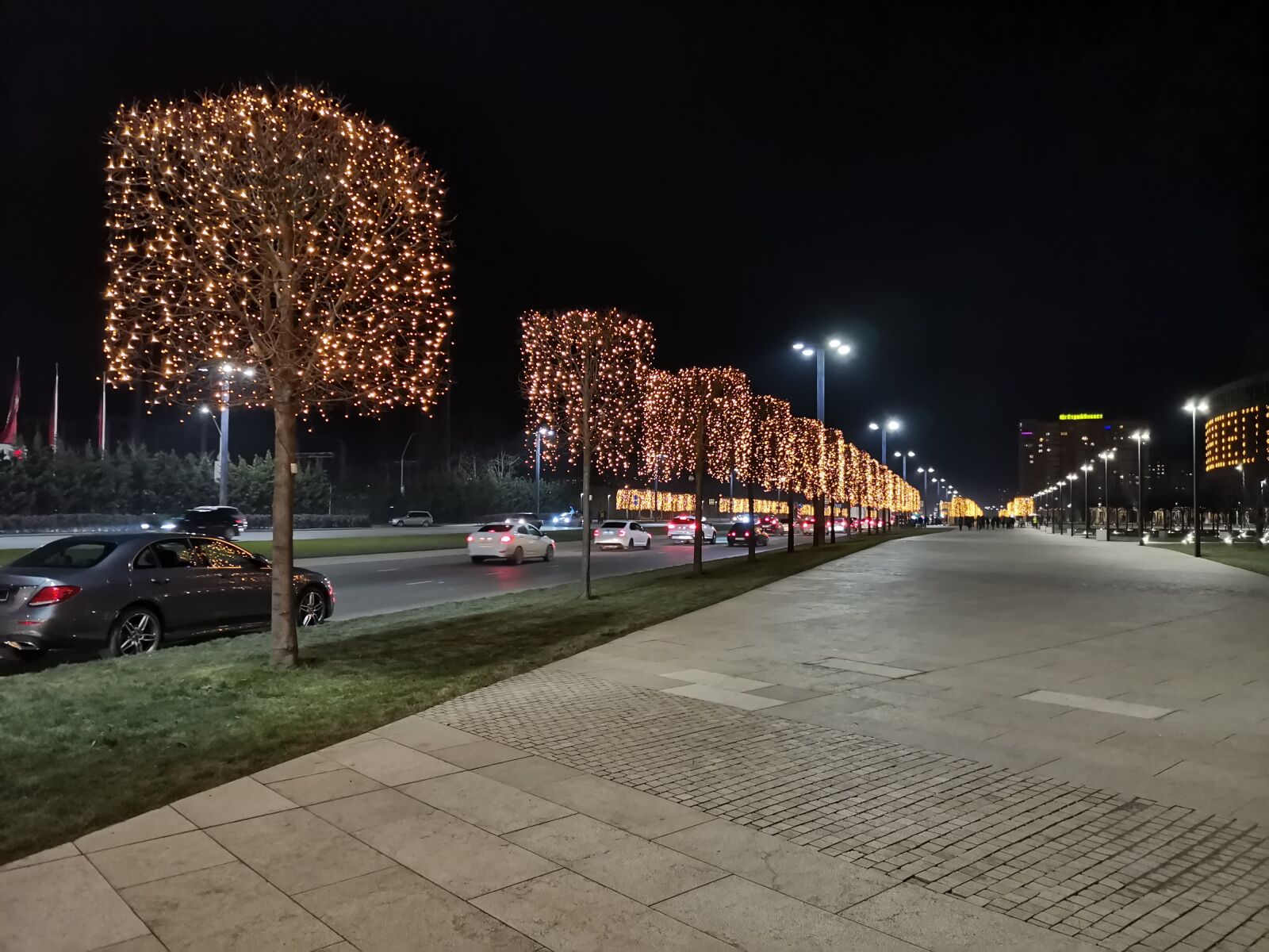 HUAWEI YAL-L21 sample photo. Park, trees, night photography